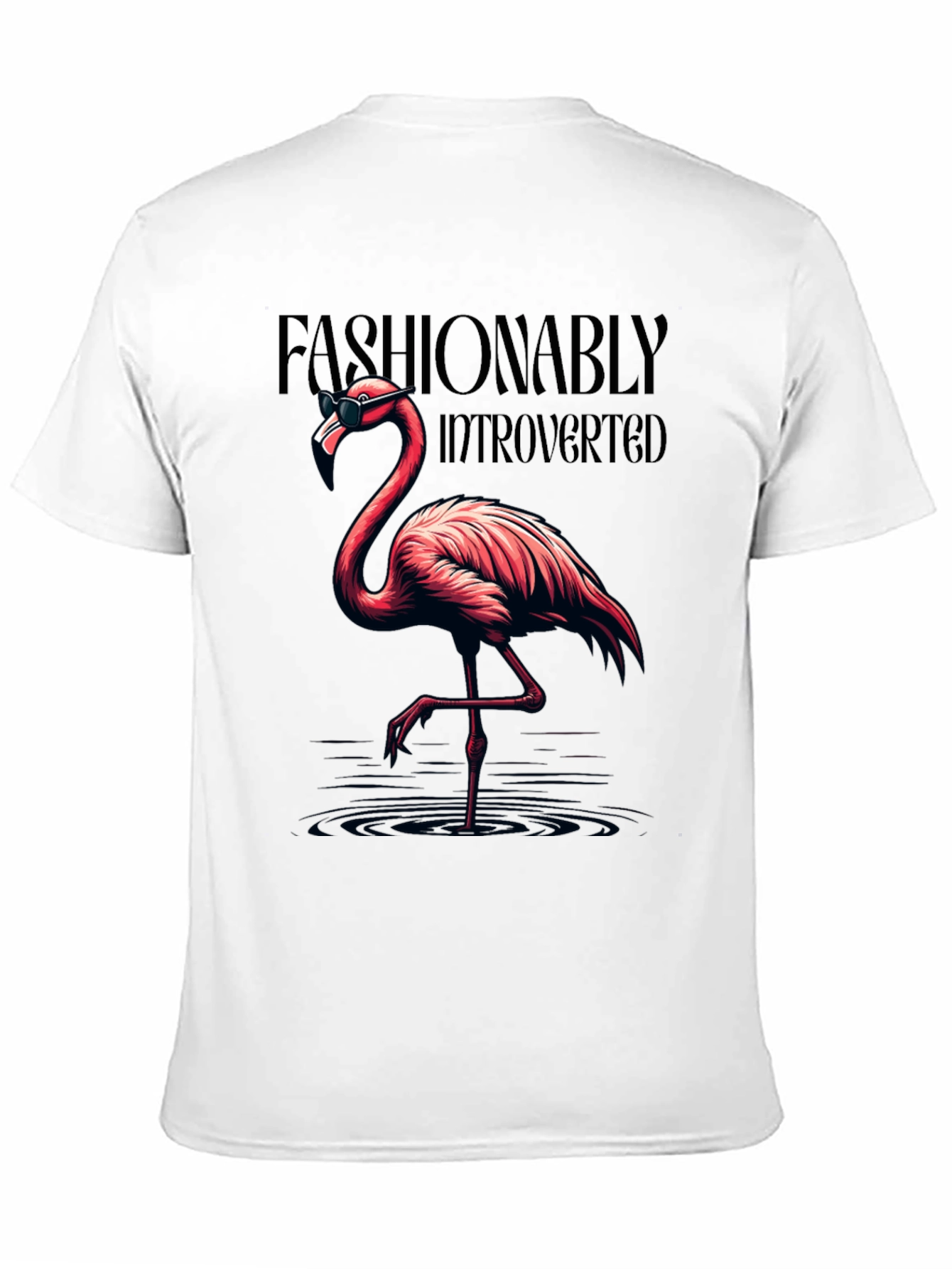 Fashionably Introverted Flamingo T-Shirt