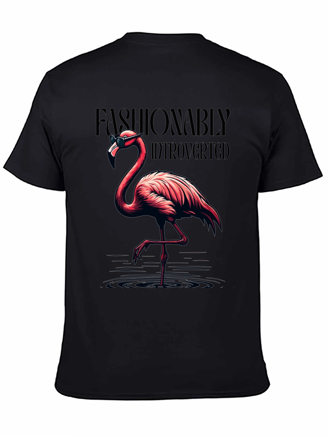 Fashionably Introverted Flamingo T-Shirt