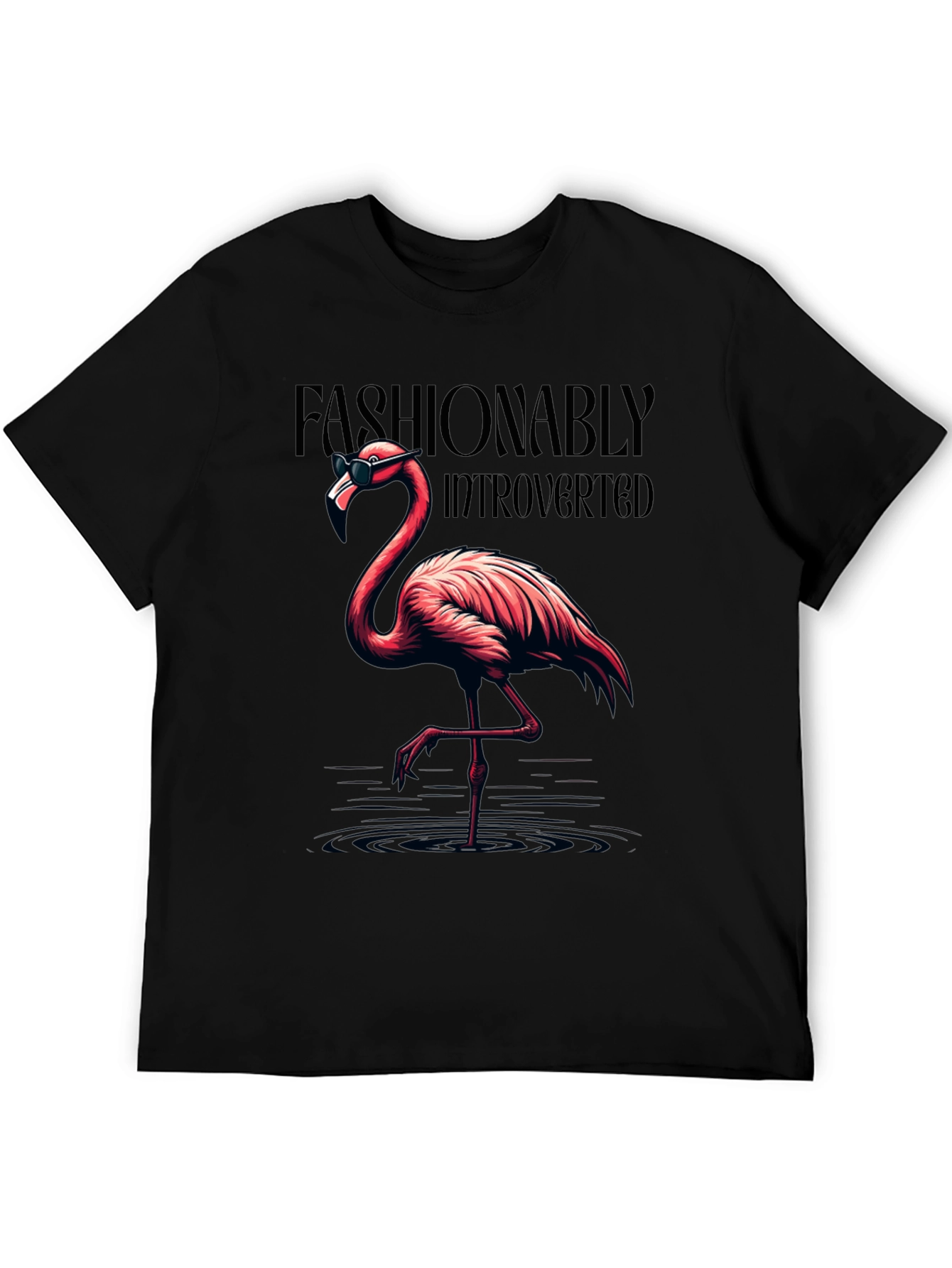 Fashionably Introverted Flamingo T-Shirt