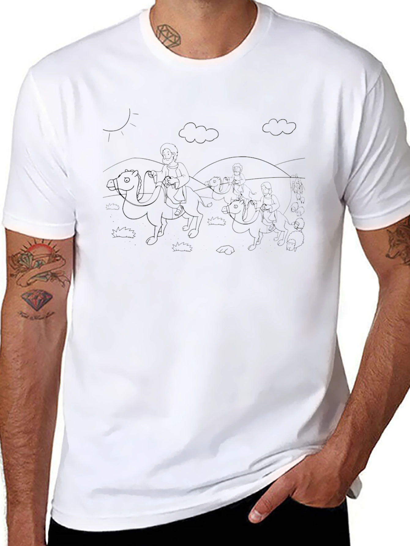 Black Graphic Tee - Three Wise Men