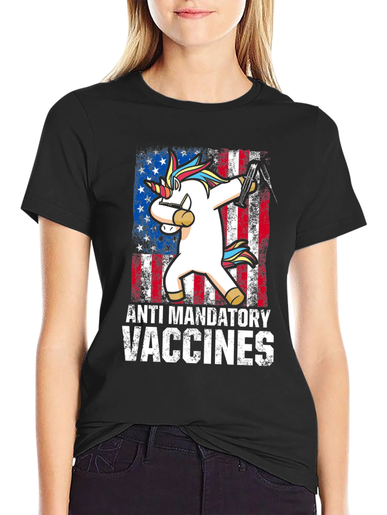 Anti Mandatory Vaccine Unicorn Tee