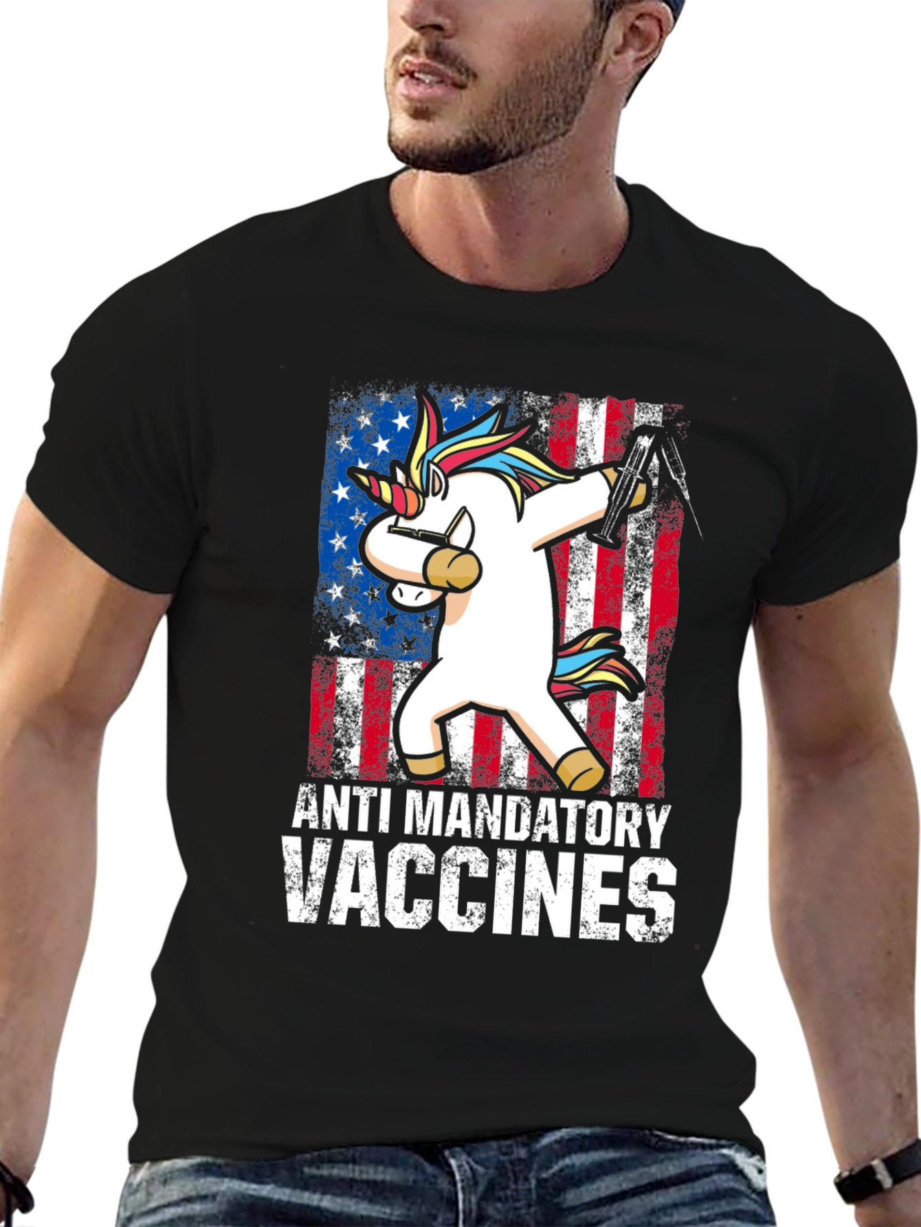 Anti Mandatory Vaccine Unicorn Tee