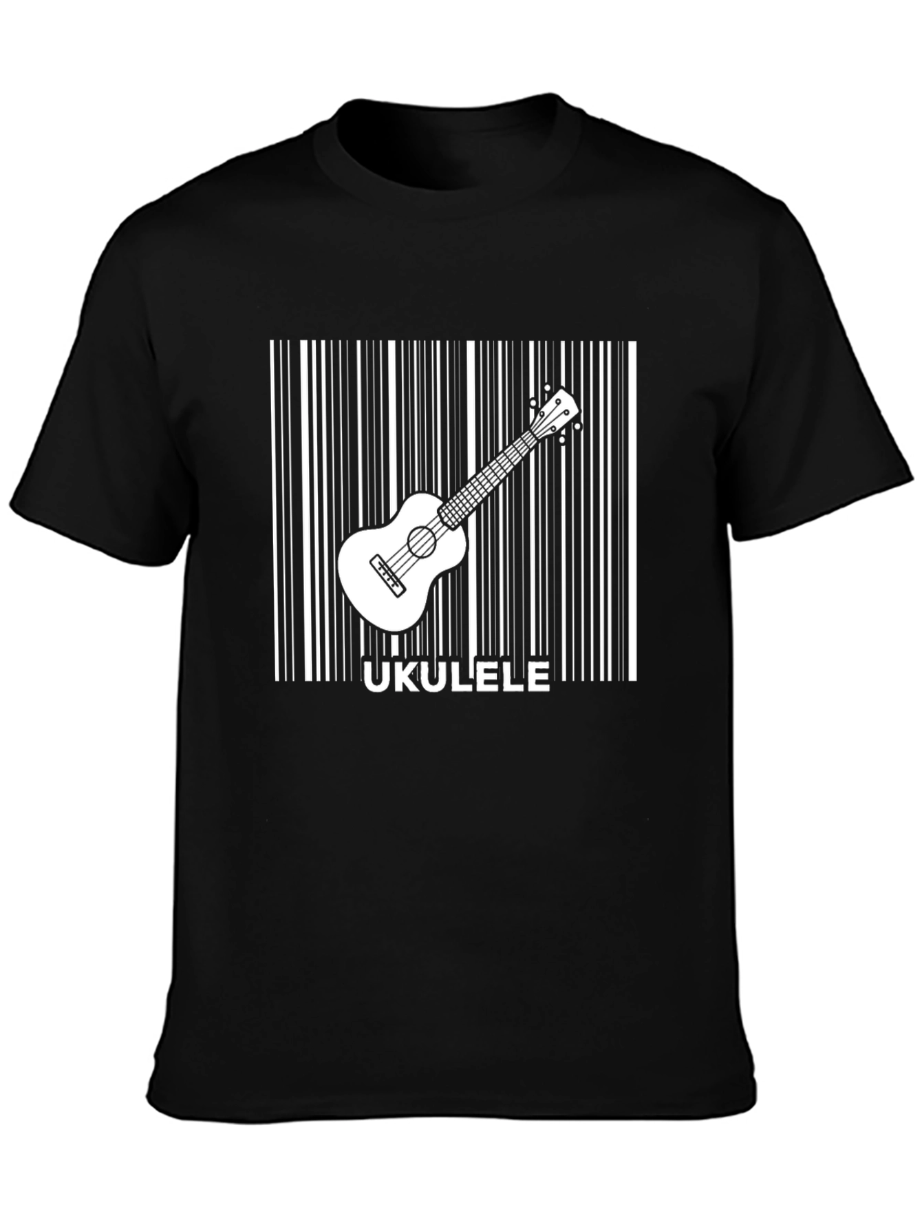 Ukulele Barcode Graphic Tee - Musician T-Shirt