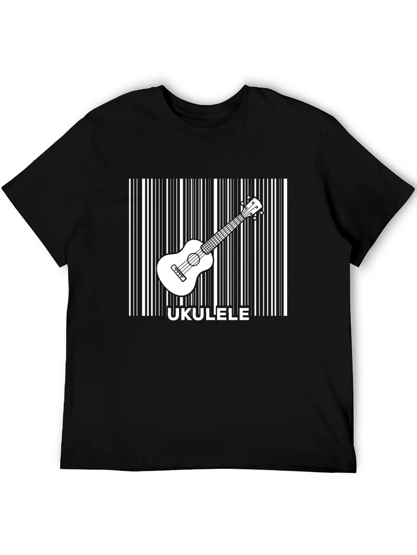 Ukulele Barcode Graphic Tee - Musician T-Shirt