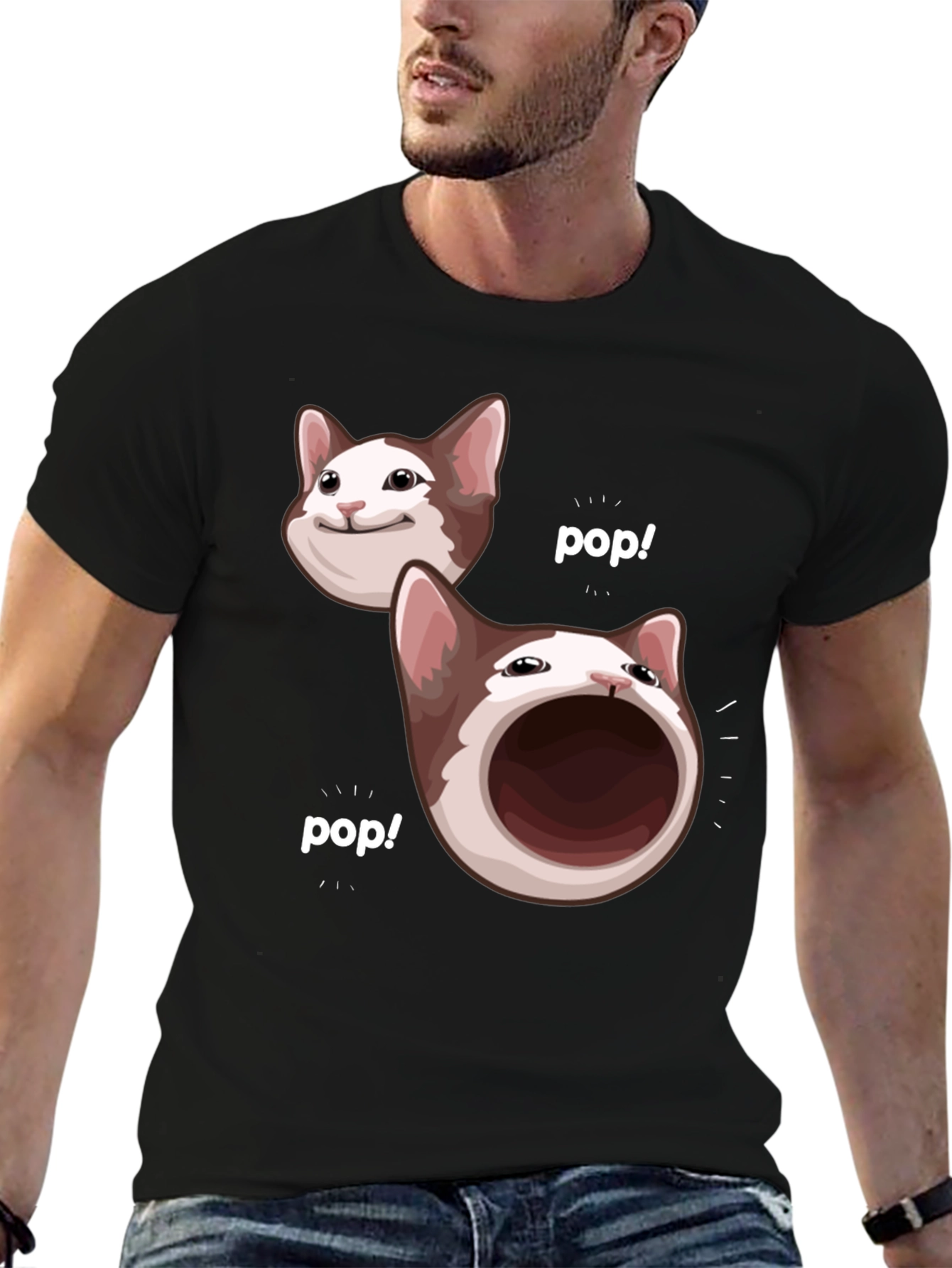 Pop Cat Meme T-Shirt