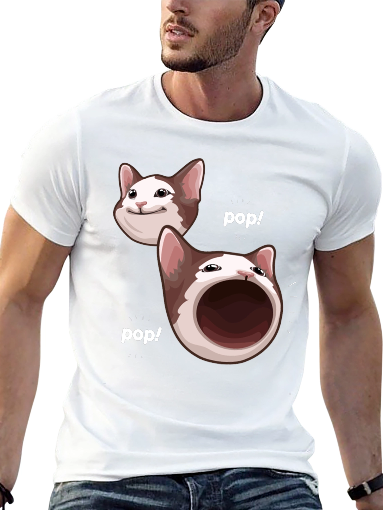 Pop Cat Meme T-Shirt