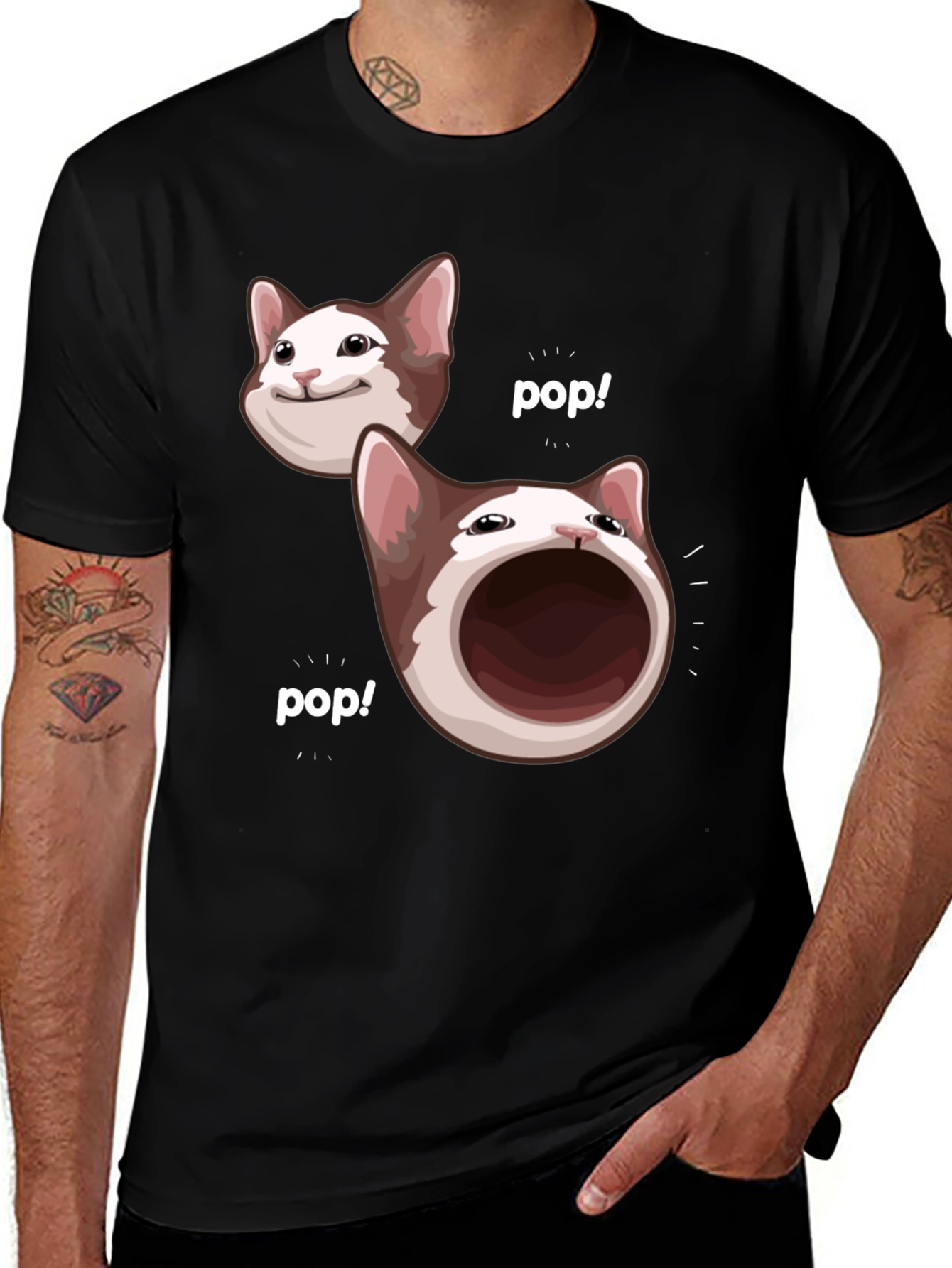 Pop Cat Meme T-Shirt