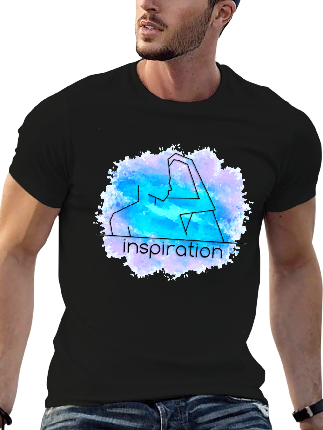 Inspiration Line Art T-Shirt - Modern Graphic Tee