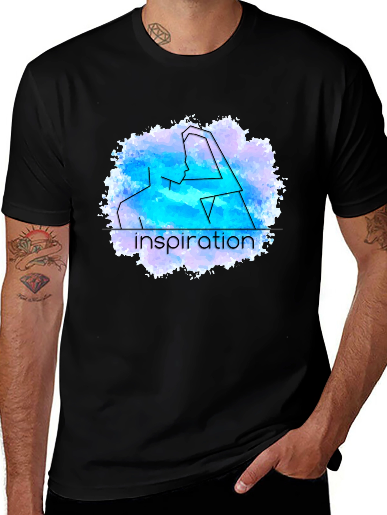 Inspiration Line Art T-Shirt - Modern Graphic Tee
