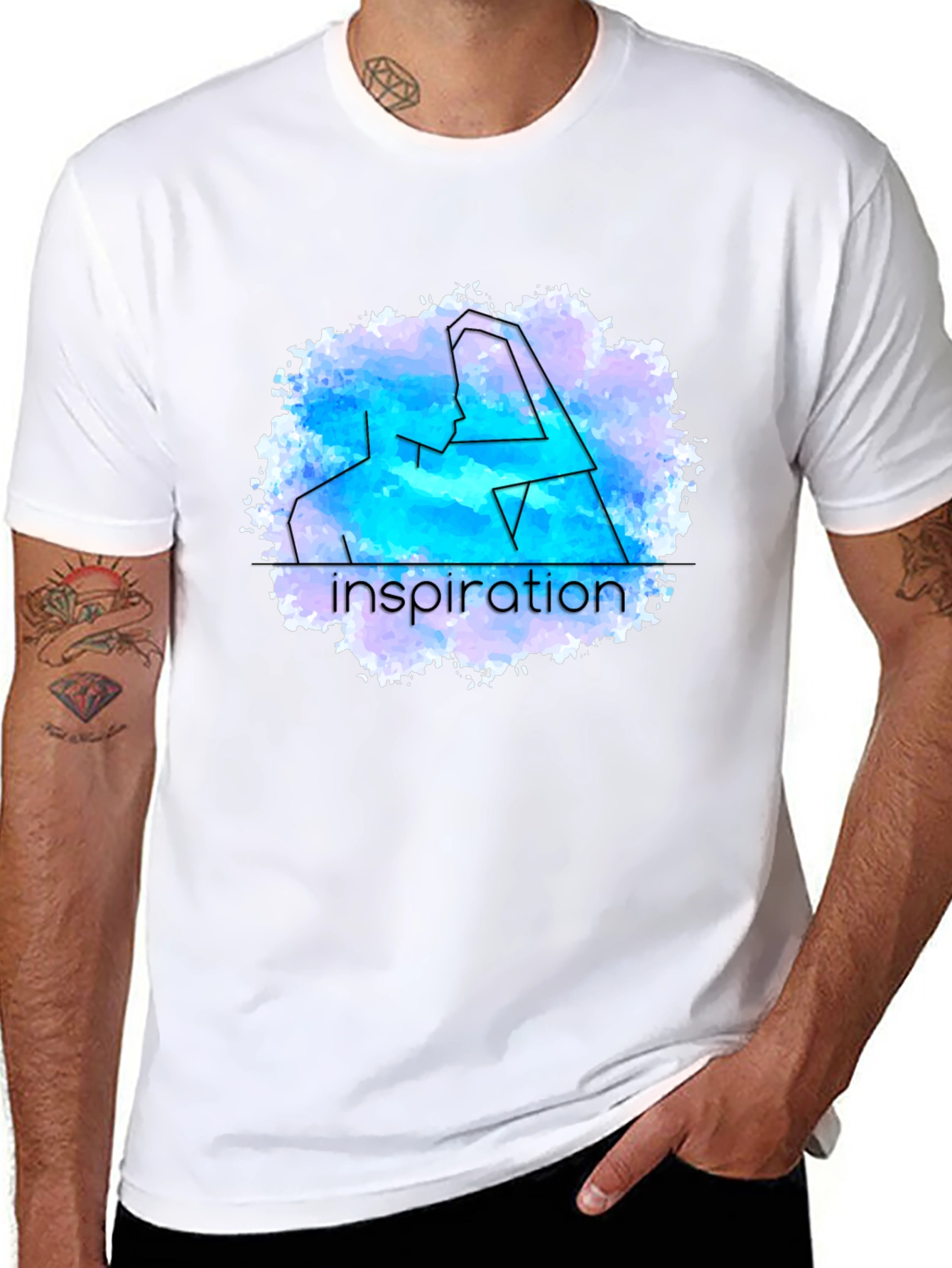 Inspiration Line Art T-Shirt - Modern Graphic Tee