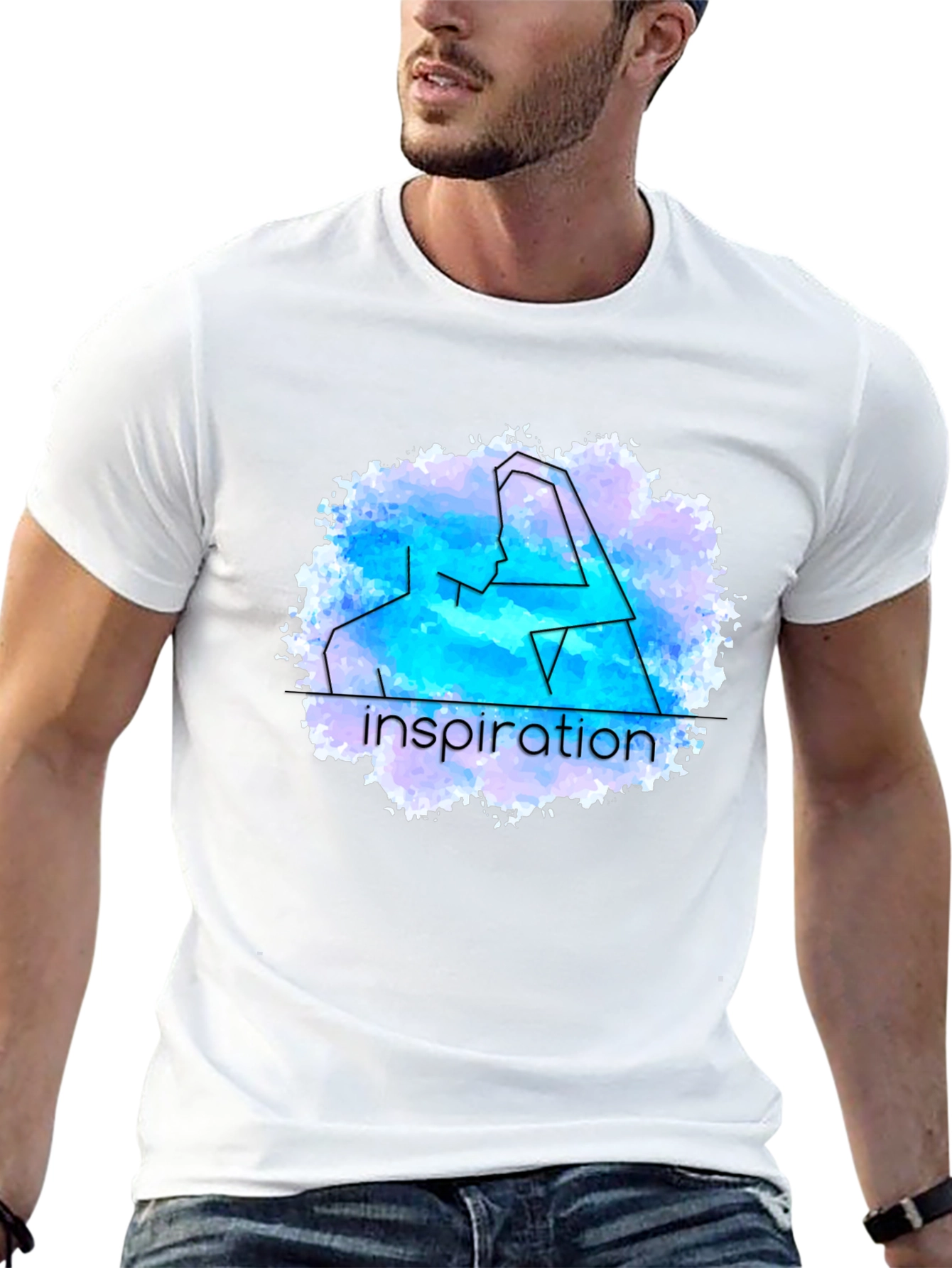 Inspiration Line Art T-Shirt - Modern Graphic Tee