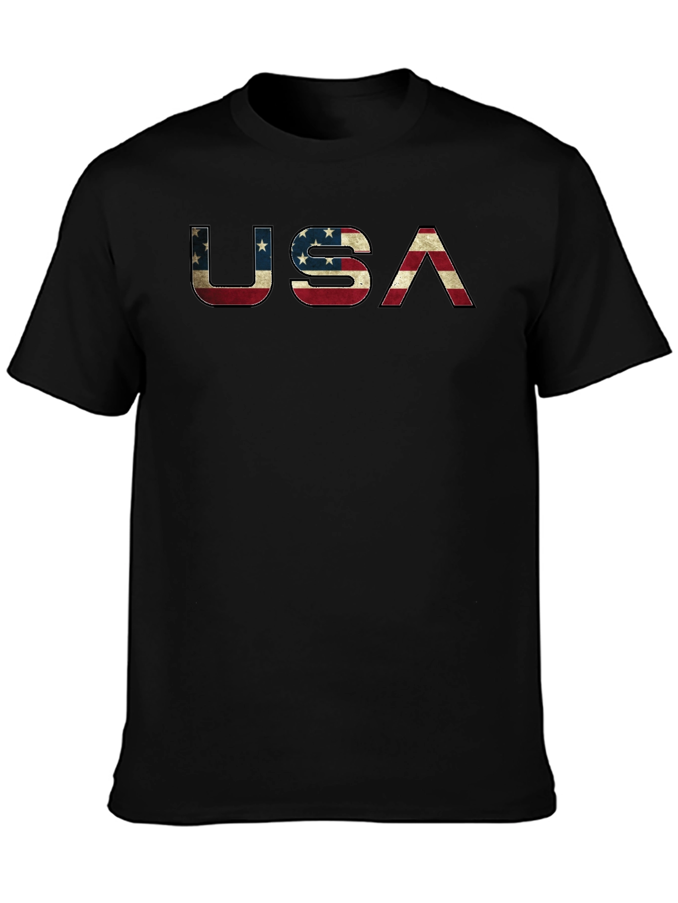 USA Flag Graphic Print Mens T-Shirt - Patriotic Design