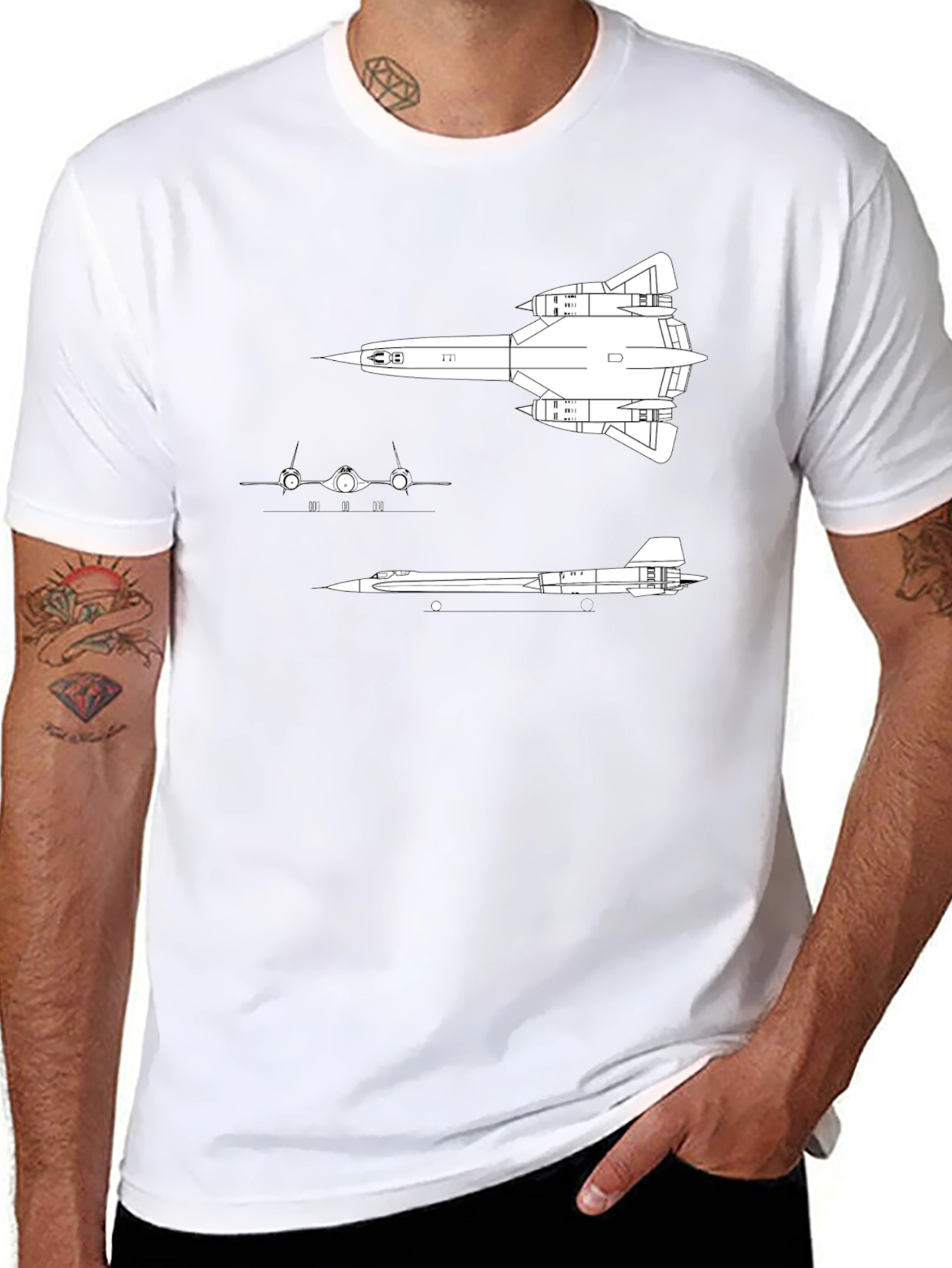 SR-71 Blackbird Blueprint Tee