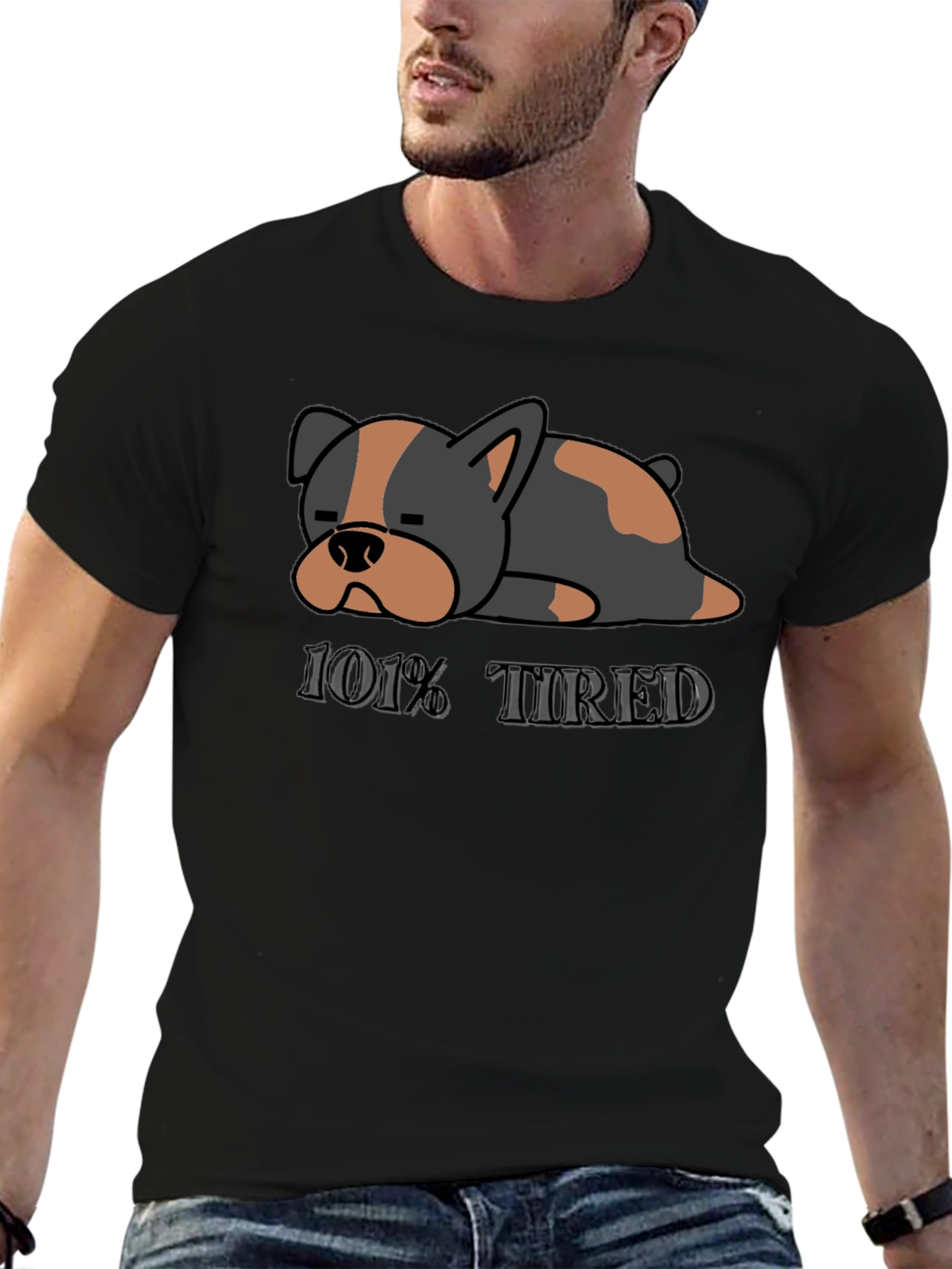 101% Tired Bulldog Graphic Tee - Unisex