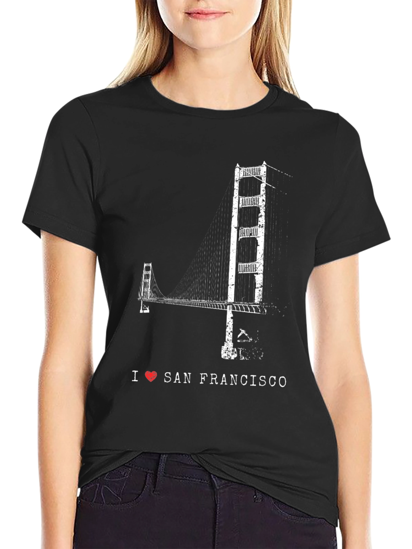 I Heart San Francisco Black Graphic Tee