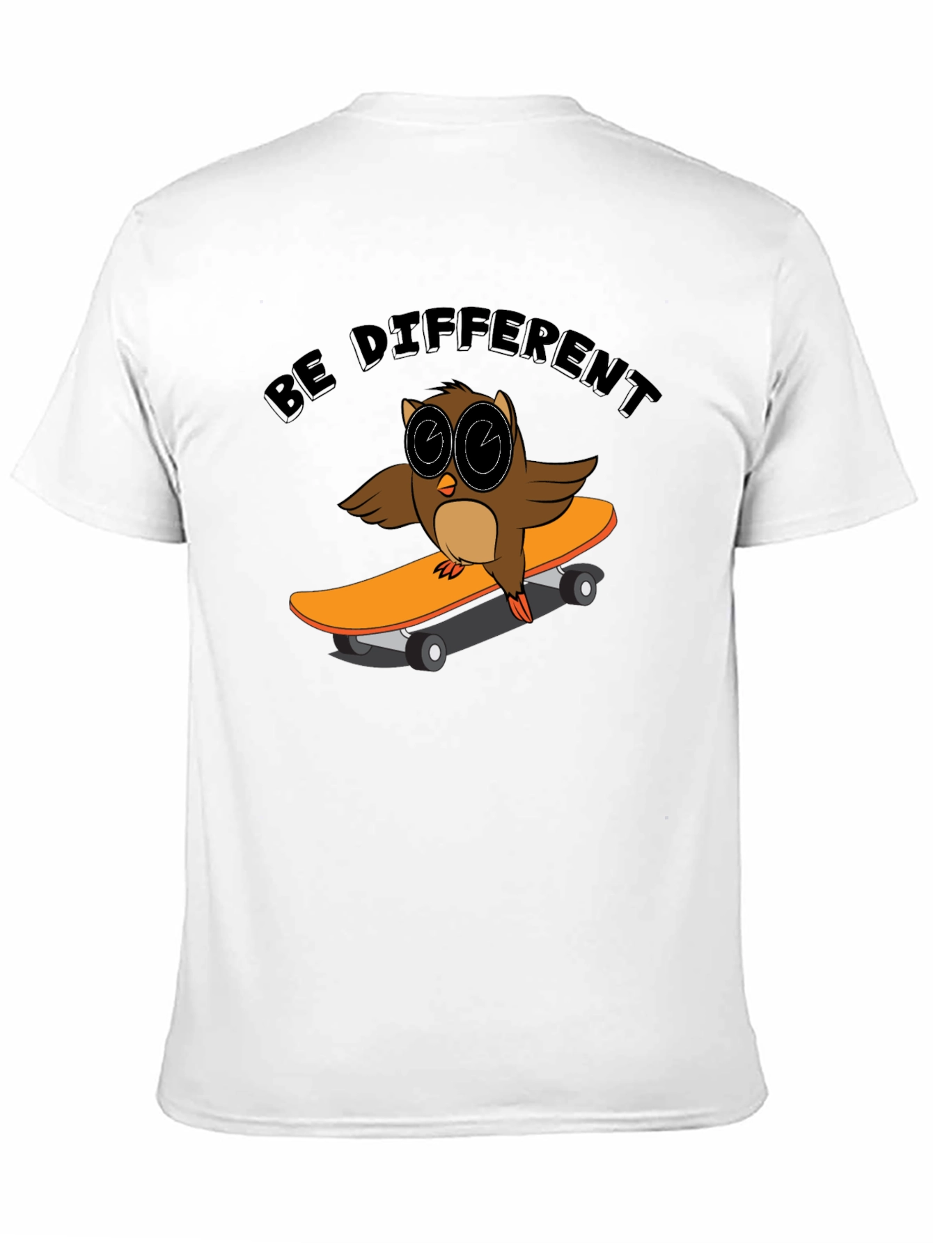 Be Different Owl Skateboarder T-Shirt
