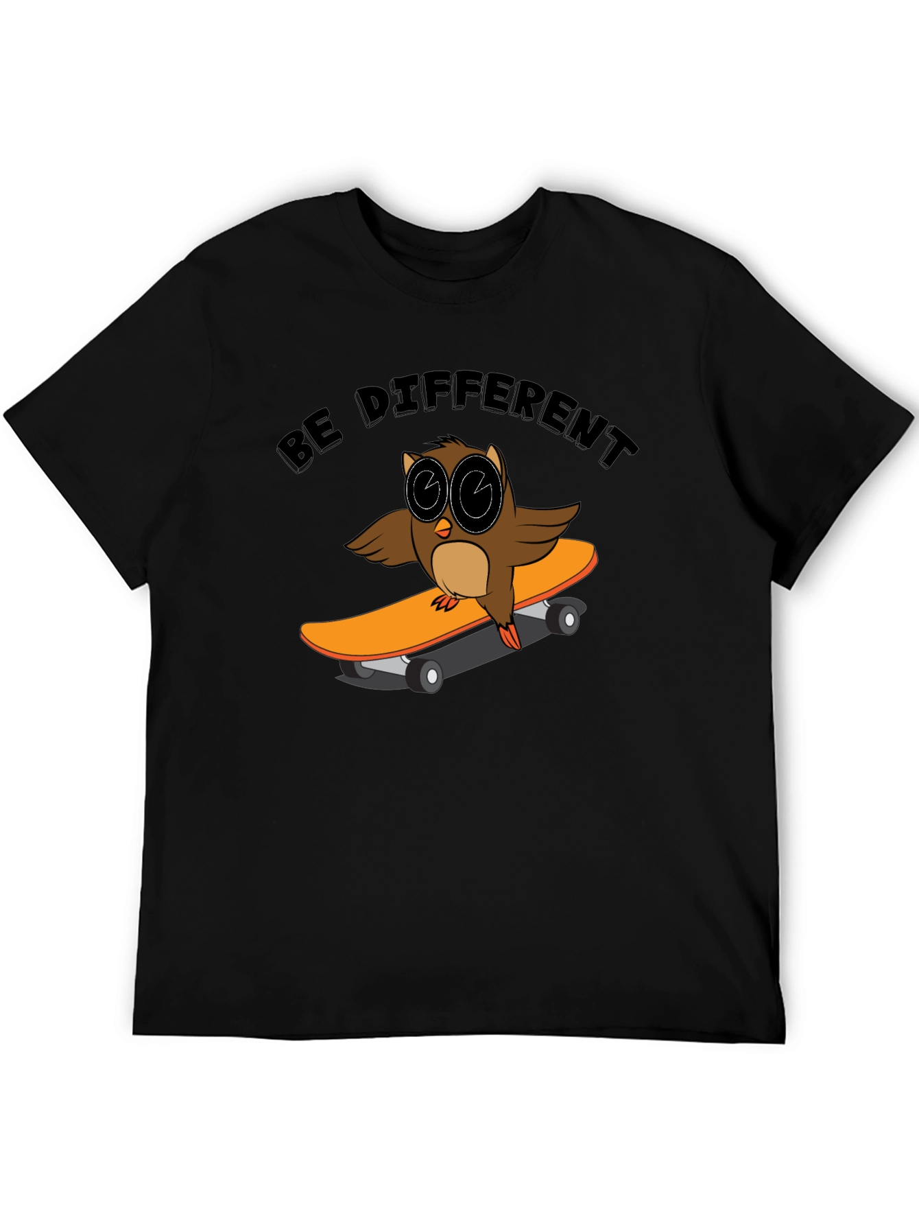 Be Different Owl Skateboarder T-Shirt