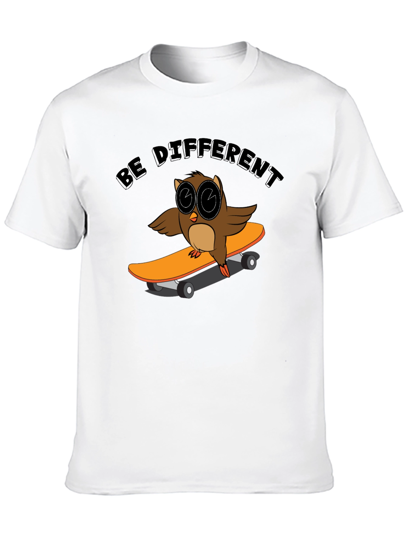 Be Different Owl Skateboarder T-Shirt