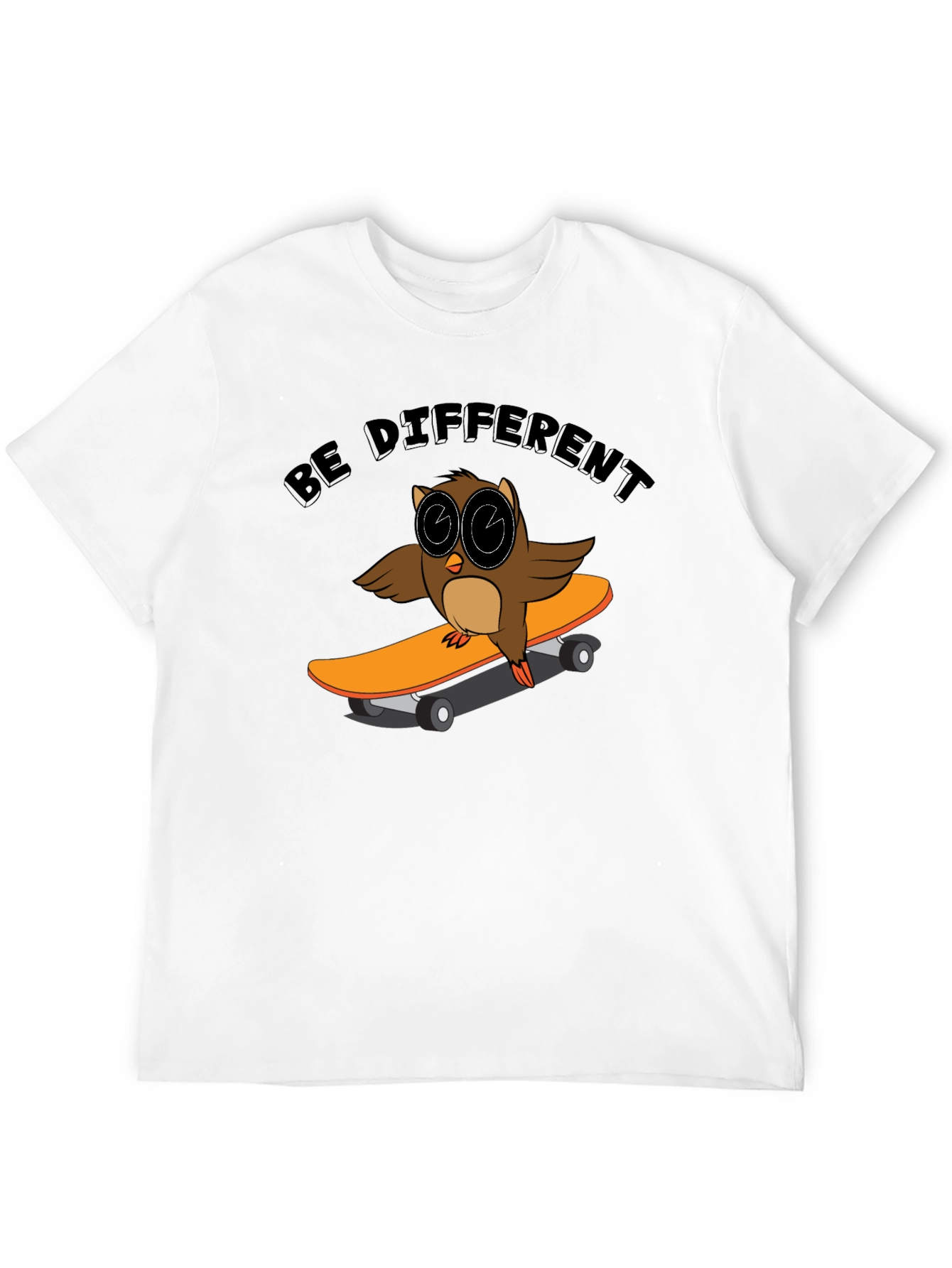 Be Different Owl Skateboarder T-Shirt