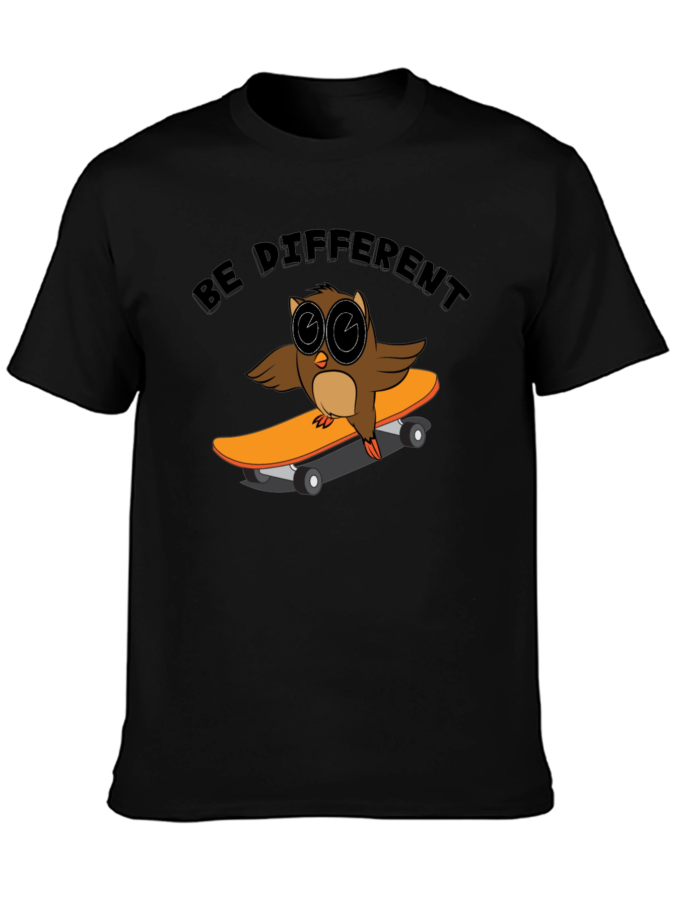 Be Different Owl Skateboarder T-Shirt