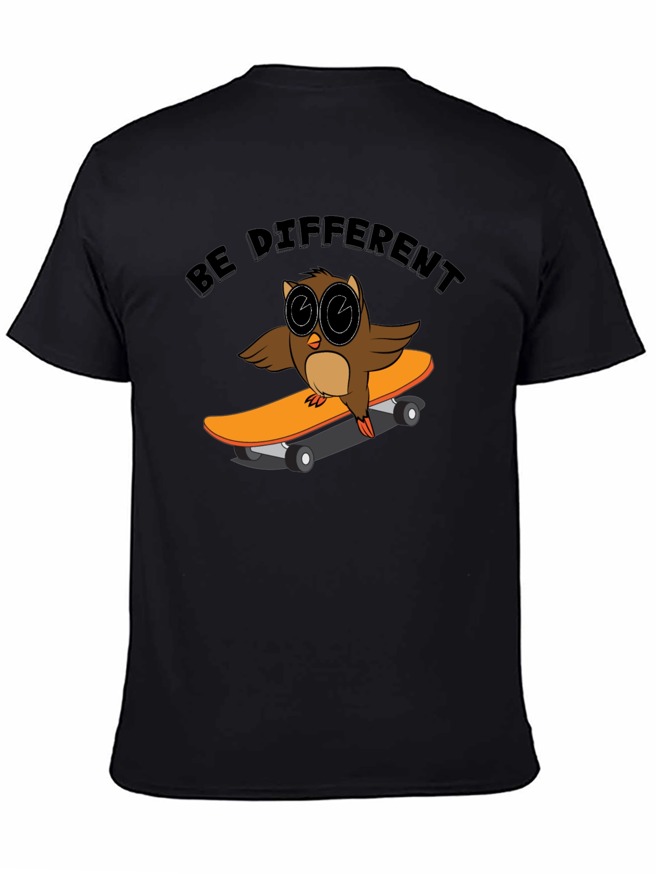Be Different Owl Skateboarder T-Shirt