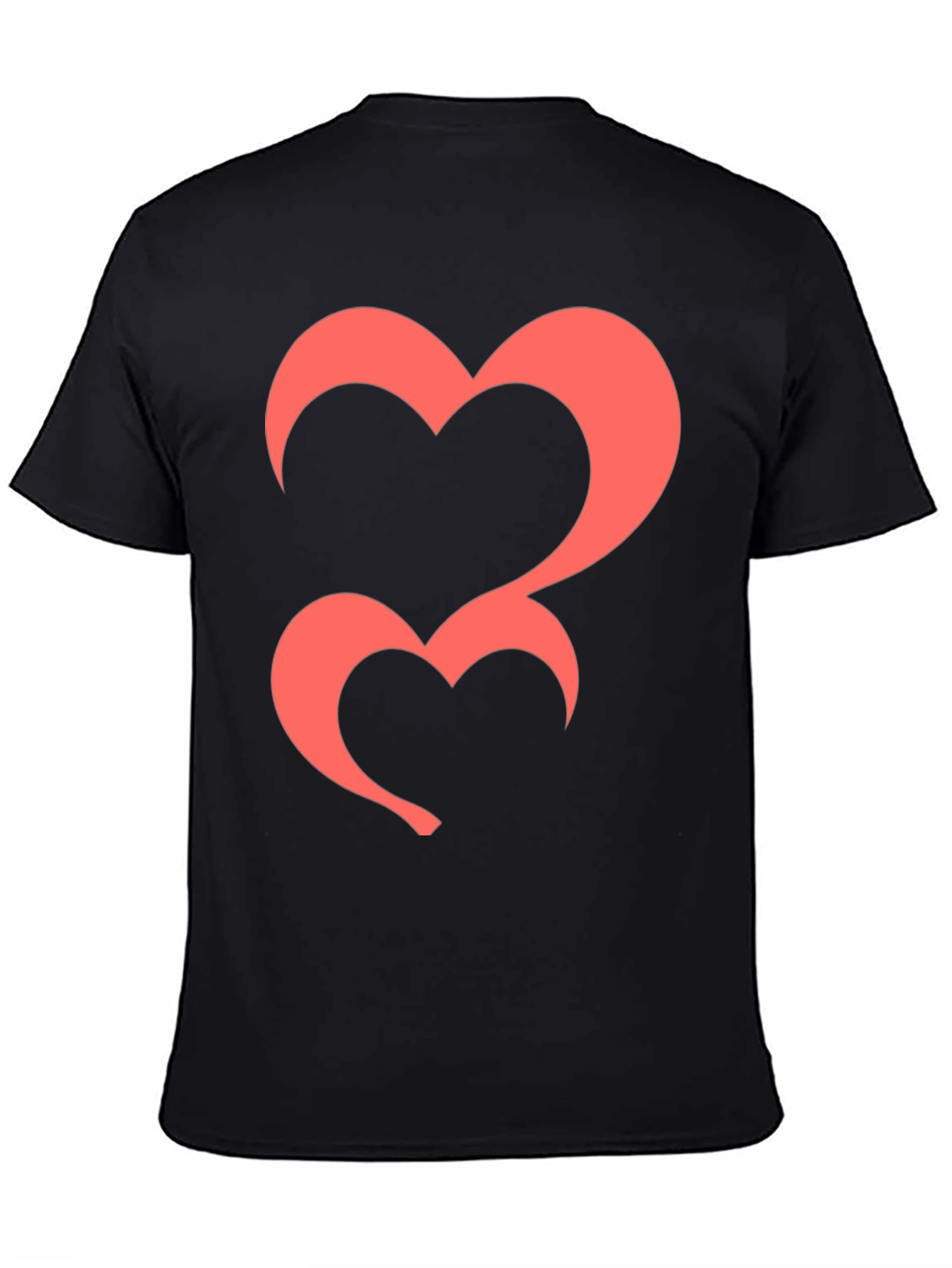 Heart Graphic Tee - Black Casual T-Shirt