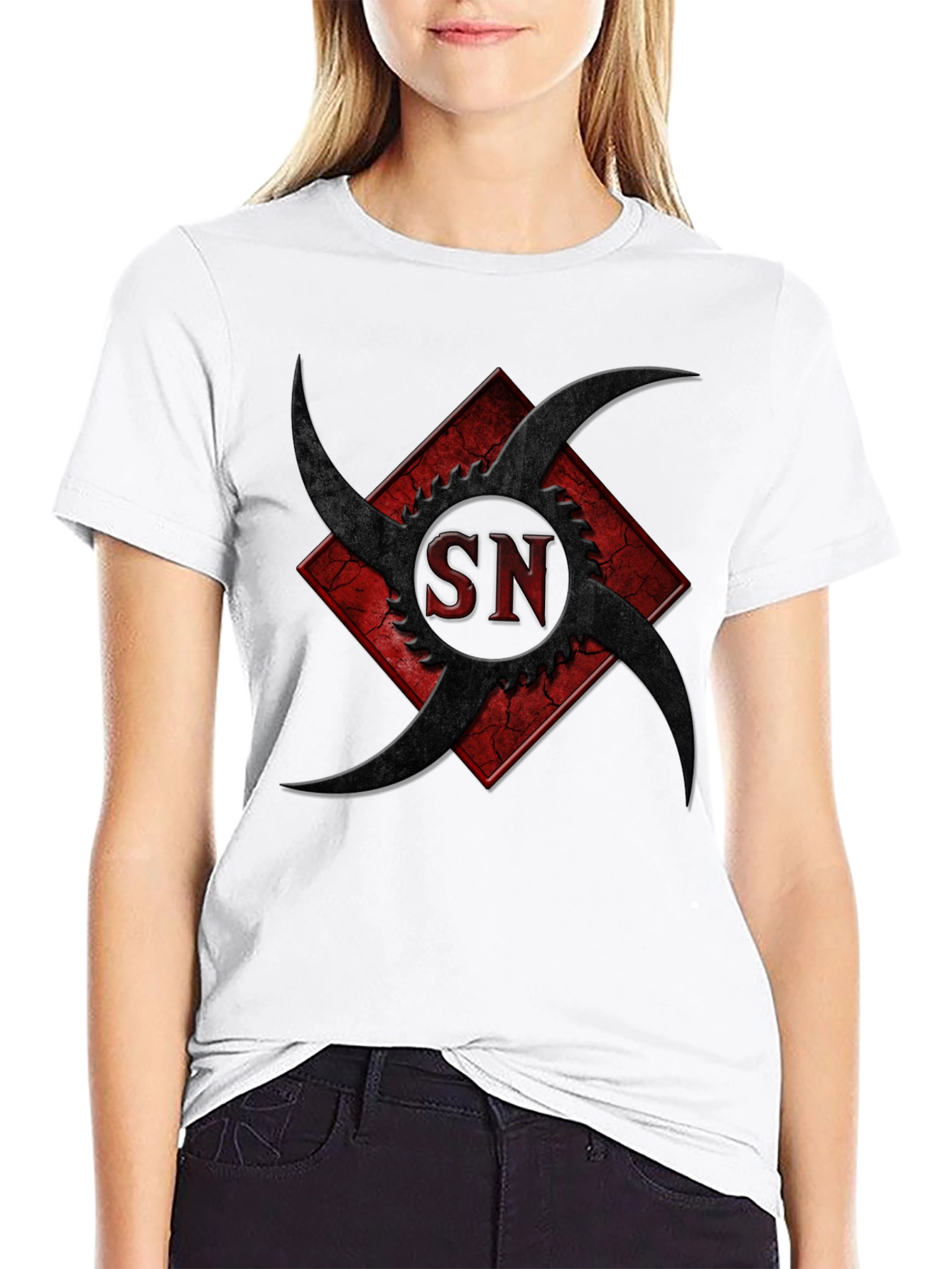 Edgy Graphic Tee - SN Design Black T-Shirt