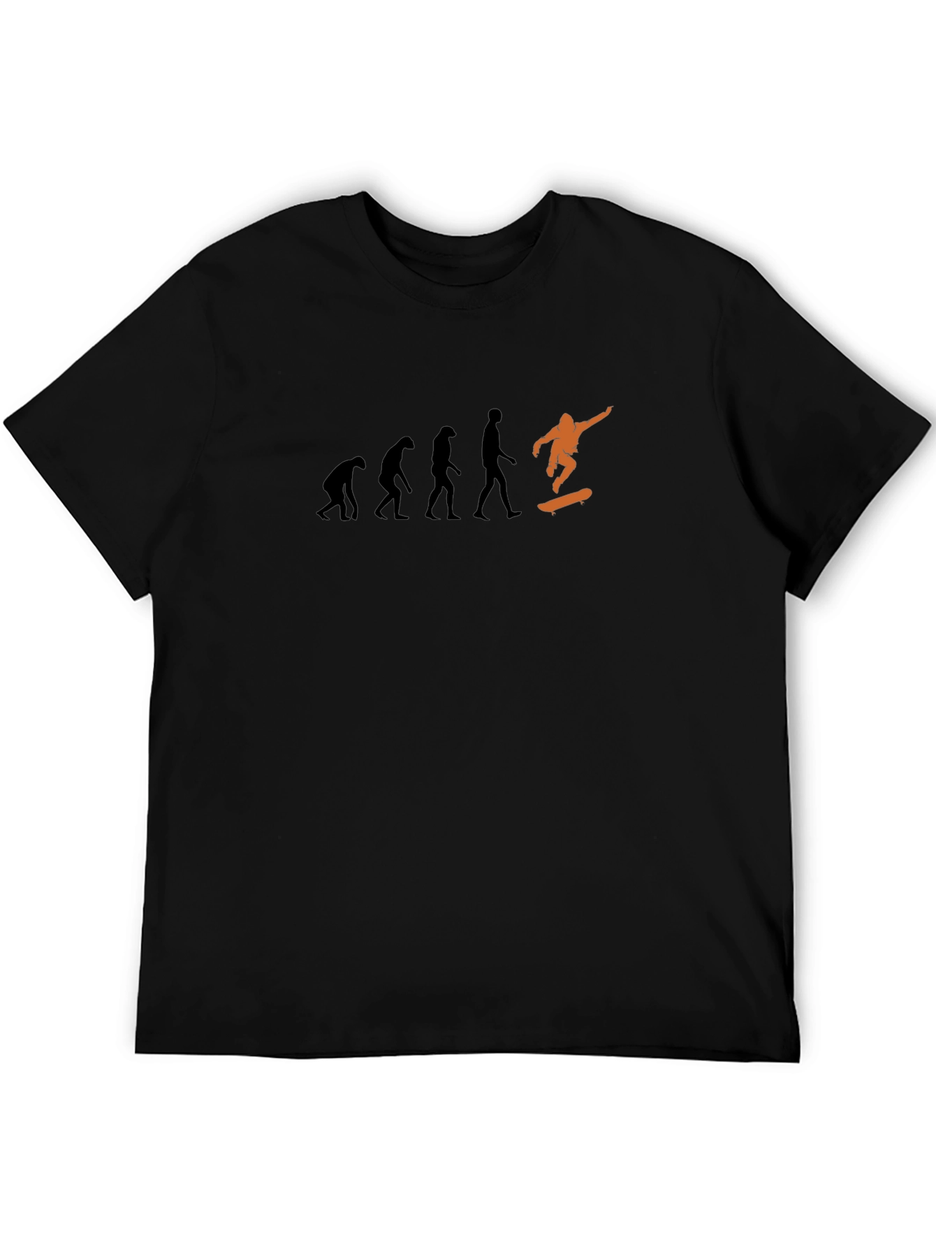Skateboard Evolution T-Shirt - Black Graphic Tee