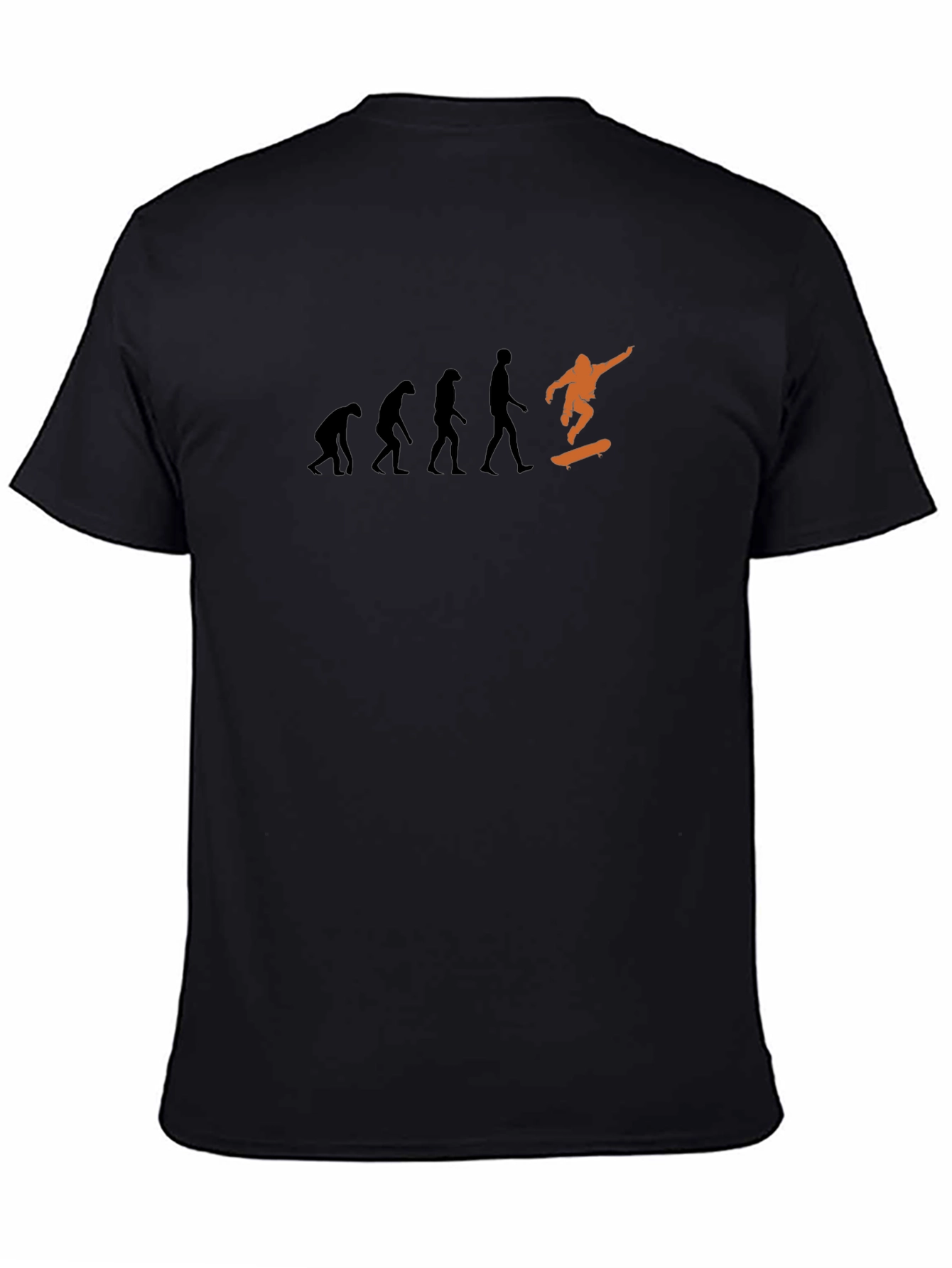 Skateboard Evolution T-Shirt - Black Graphic Tee