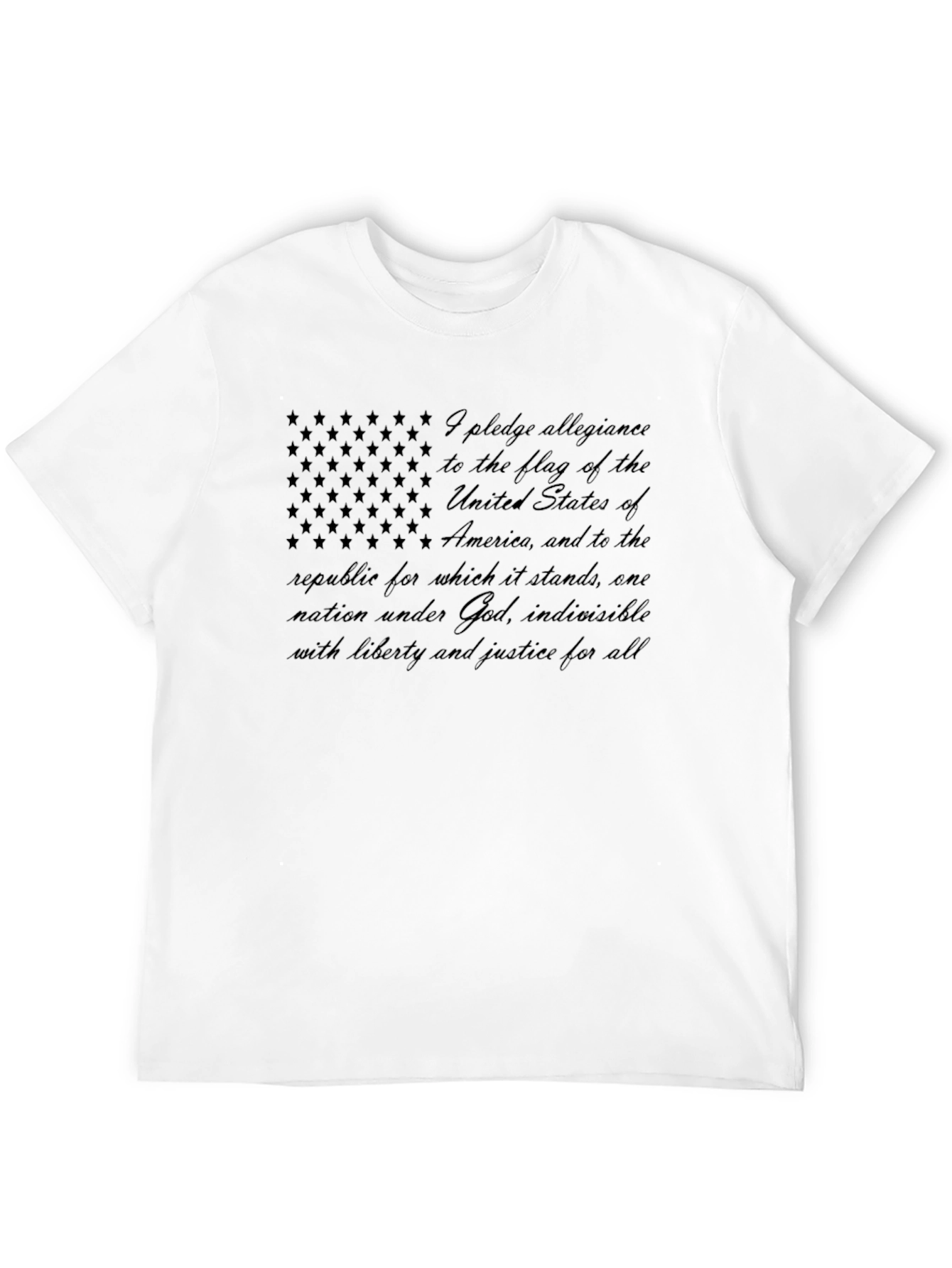 Pledge of Allegiance American Flag Graphic T-Shirt