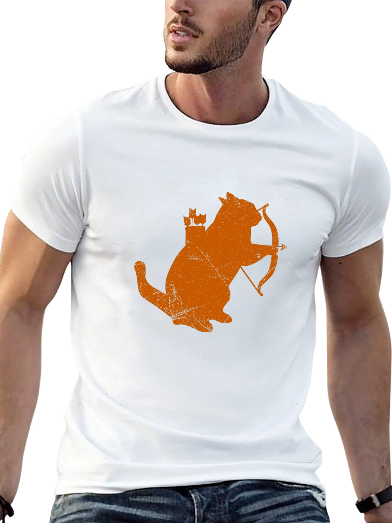Cat Archer T-Shirt - Funny Feline Bow Hunter Tee