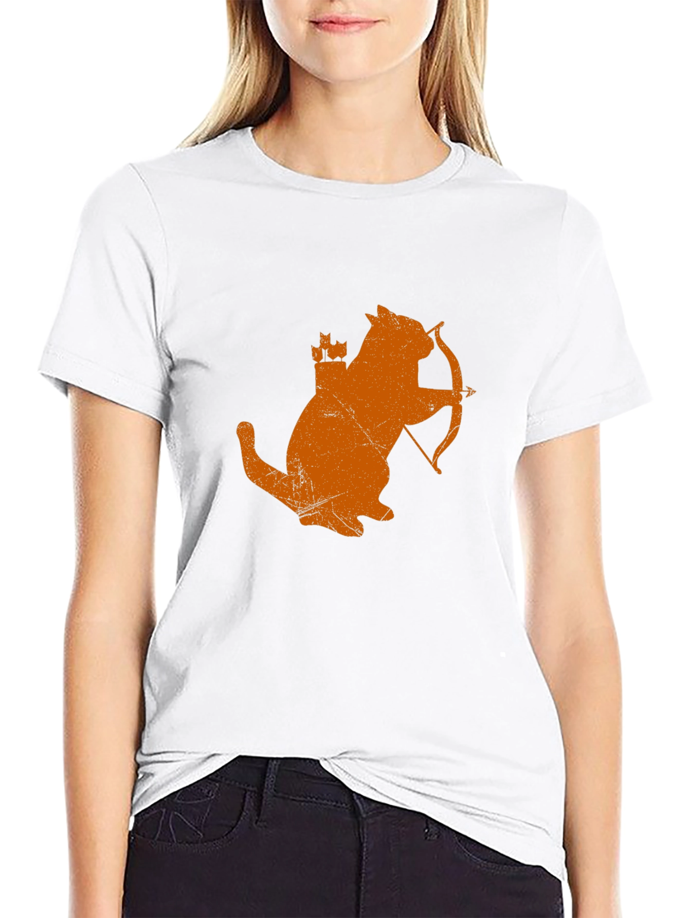 Cat Archer T-Shirt - Funny Feline Bow Hunter Tee