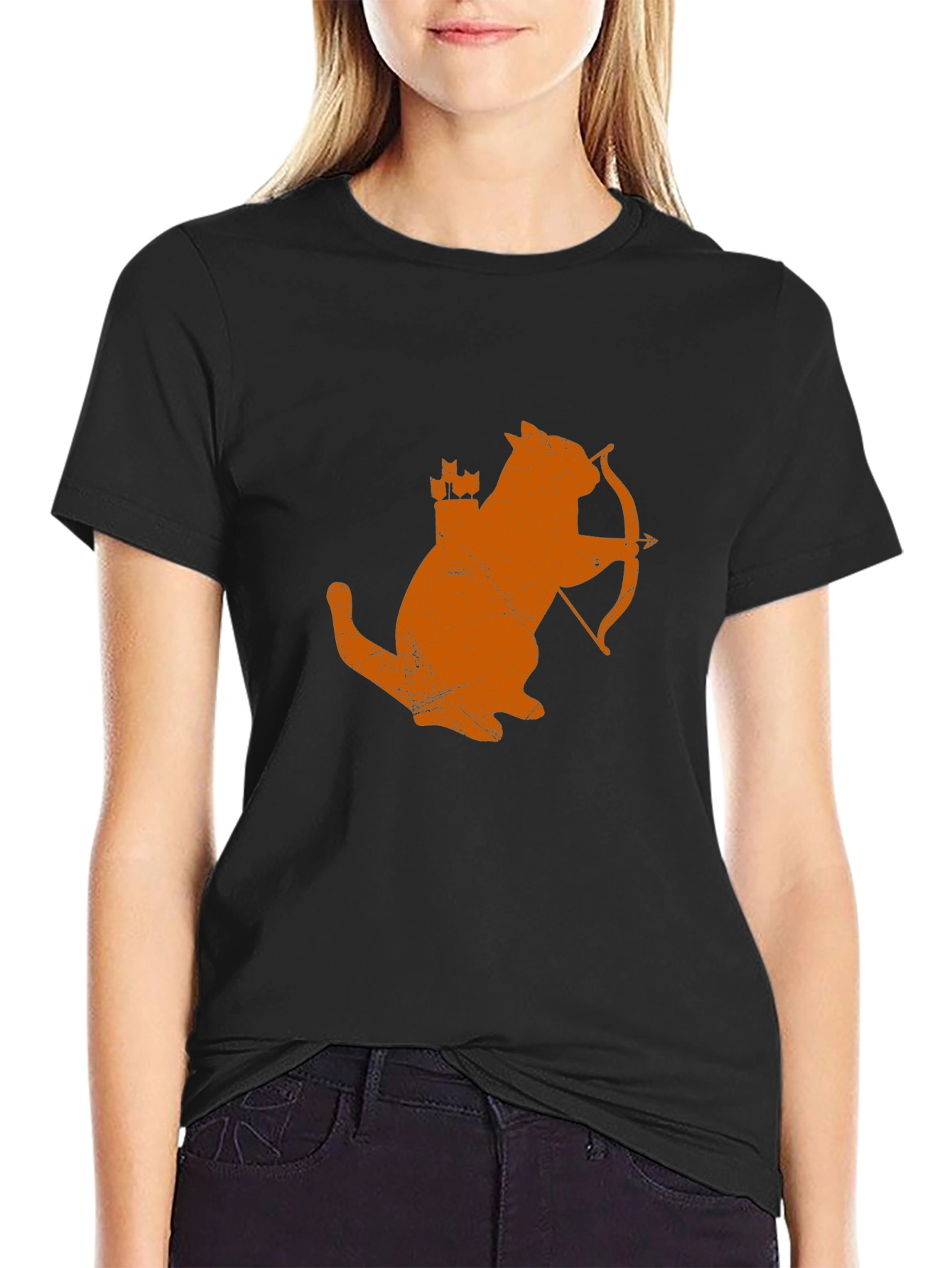Cat Archer T-Shirt - Funny Feline Bow Hunter Tee