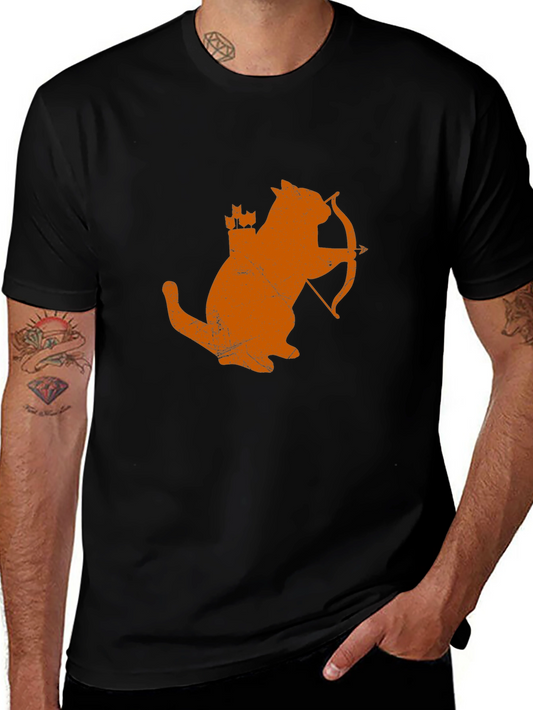 Cat Archer T-Shirt - Funny Feline Bow Hunter Tee