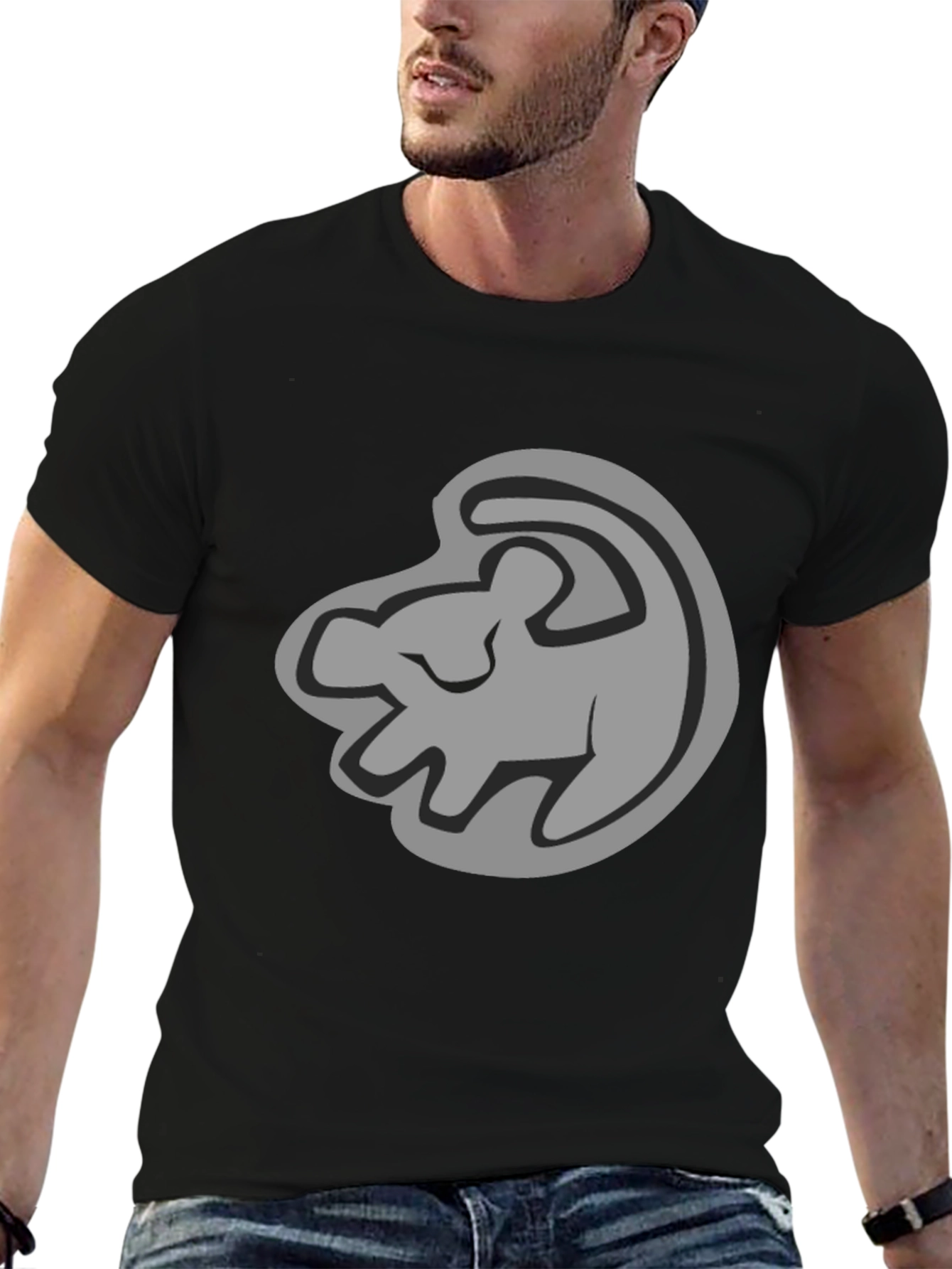 Lion King Simba Silhouette Black T-Shirt