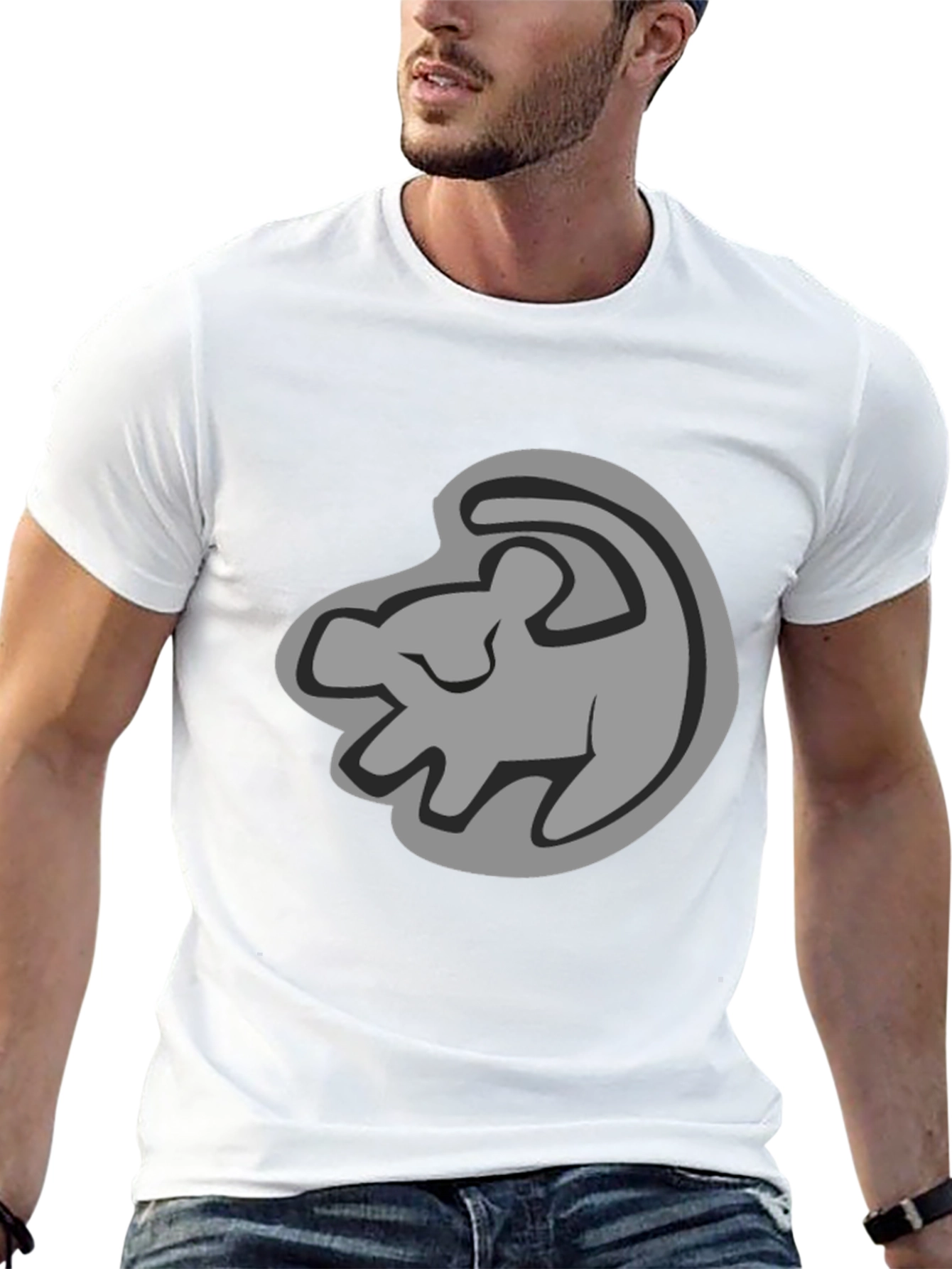 Lion King Simba Silhouette Black T-Shirt