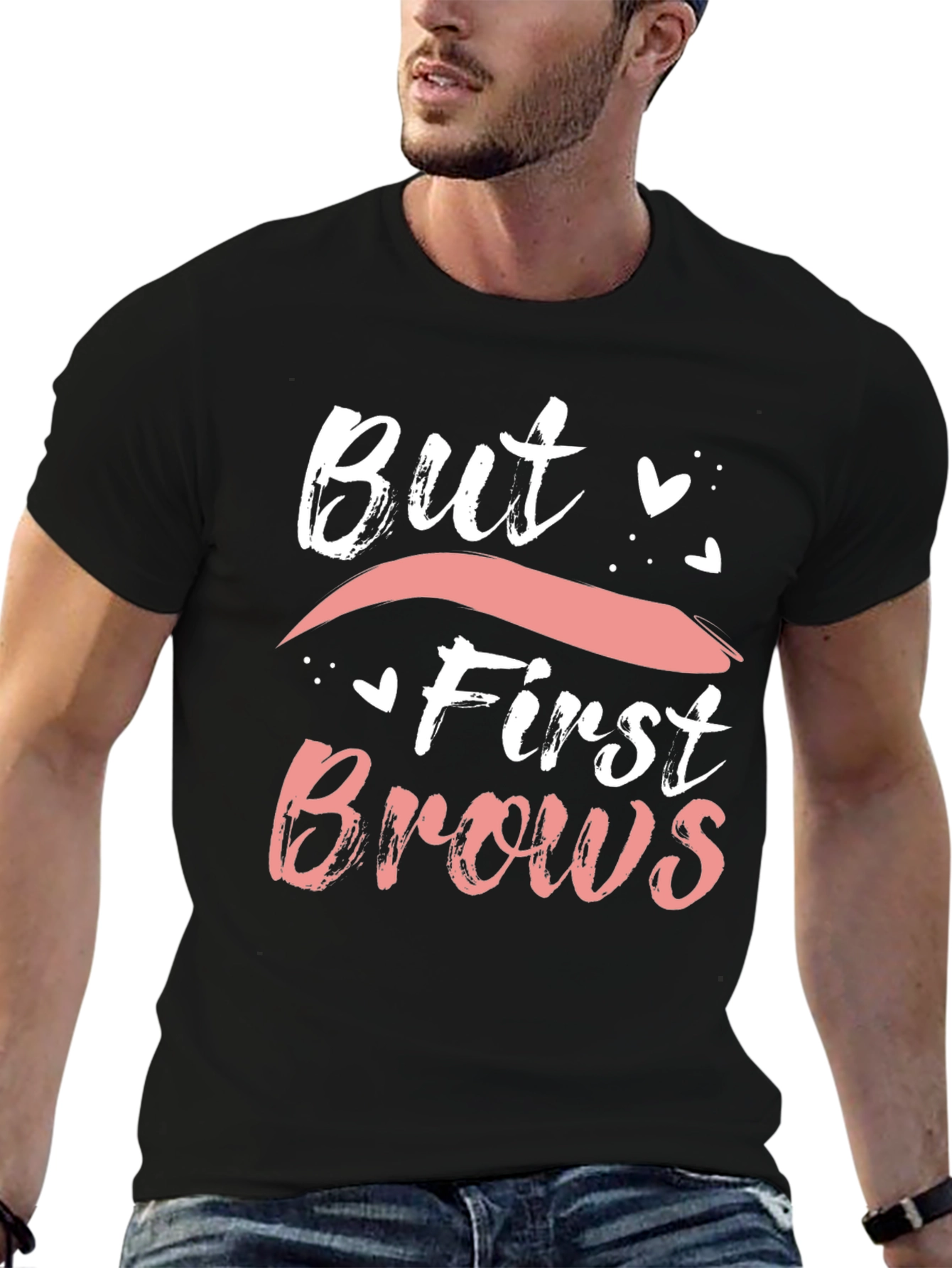But First Brows Graphic Tee - Stylish and Trendy