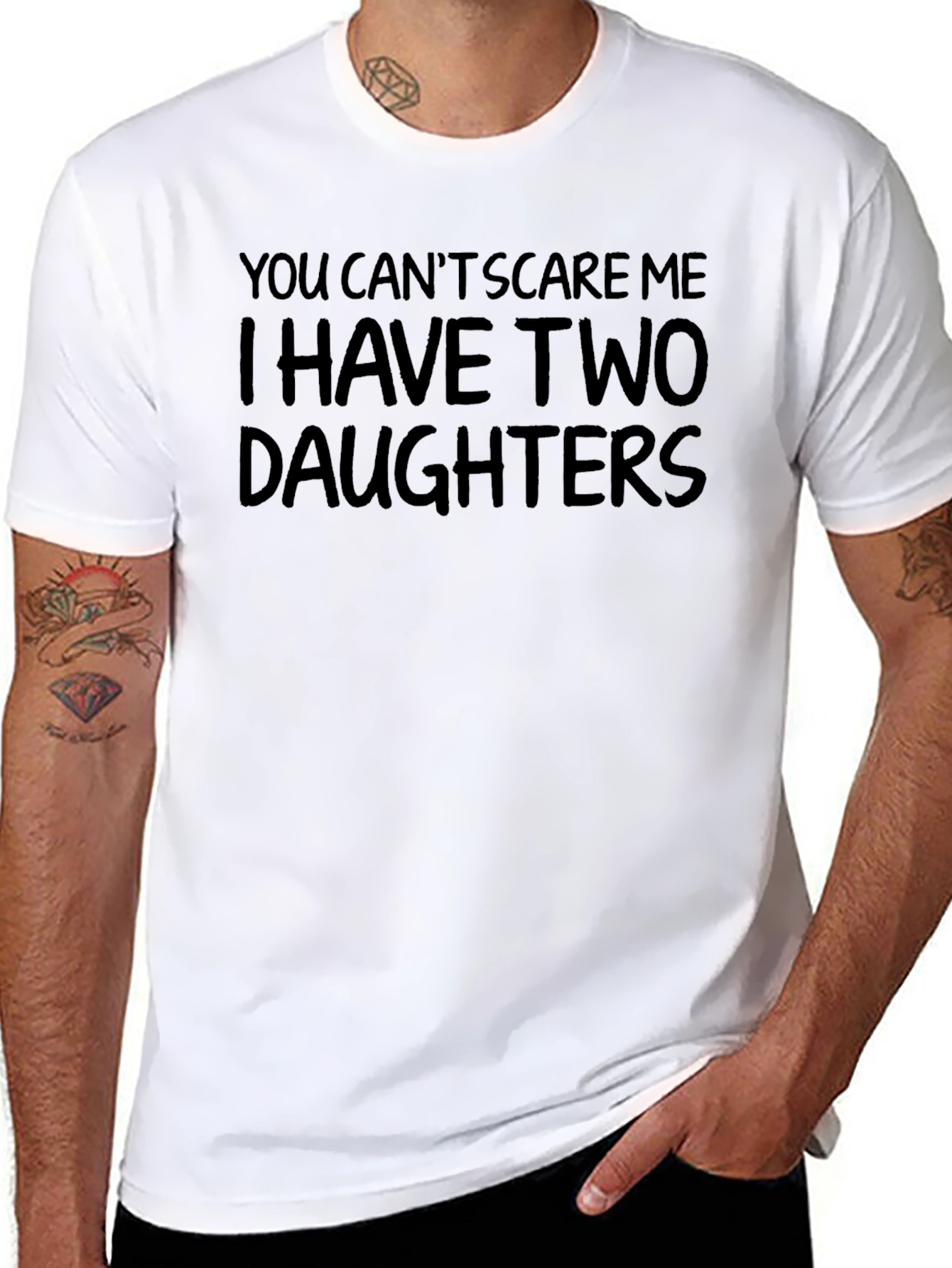 Funny Dad T-Shirt - I Have Two Daughters