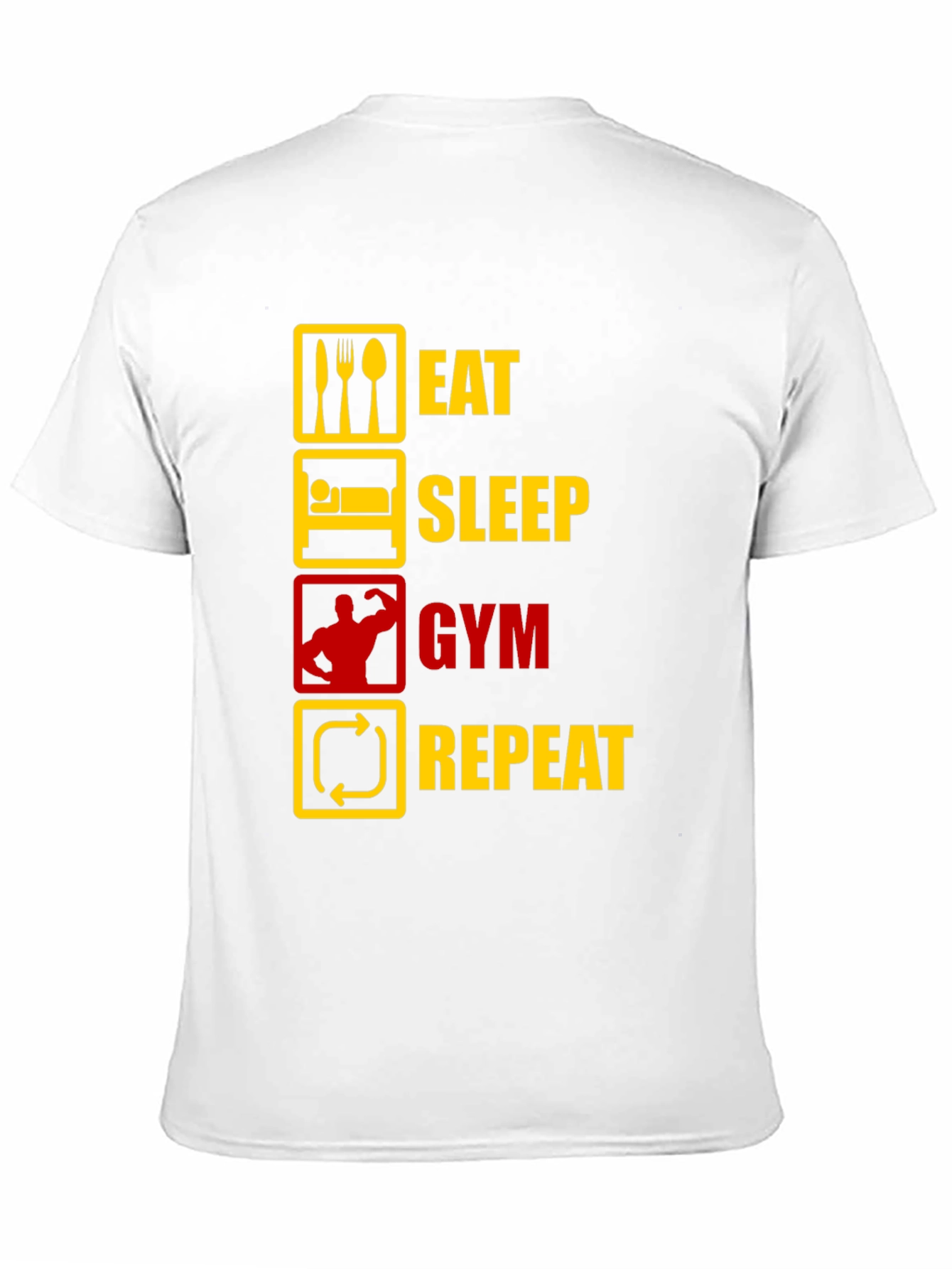 Eat Sleep Gym Repeat T-Shirt - Workout Motivation