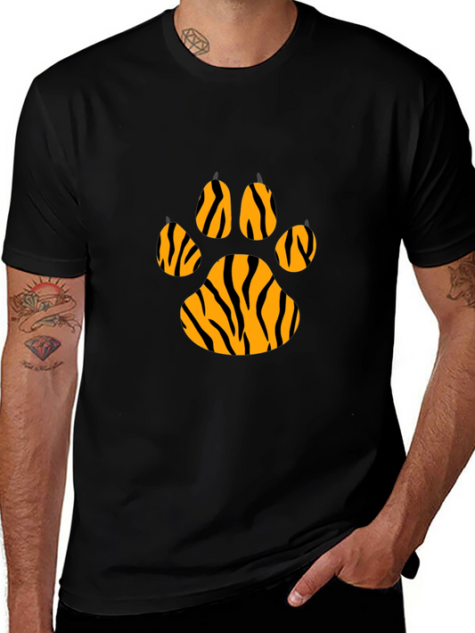 Tiger Paw Print T-Shirt - Cool Animal Graphic Tee