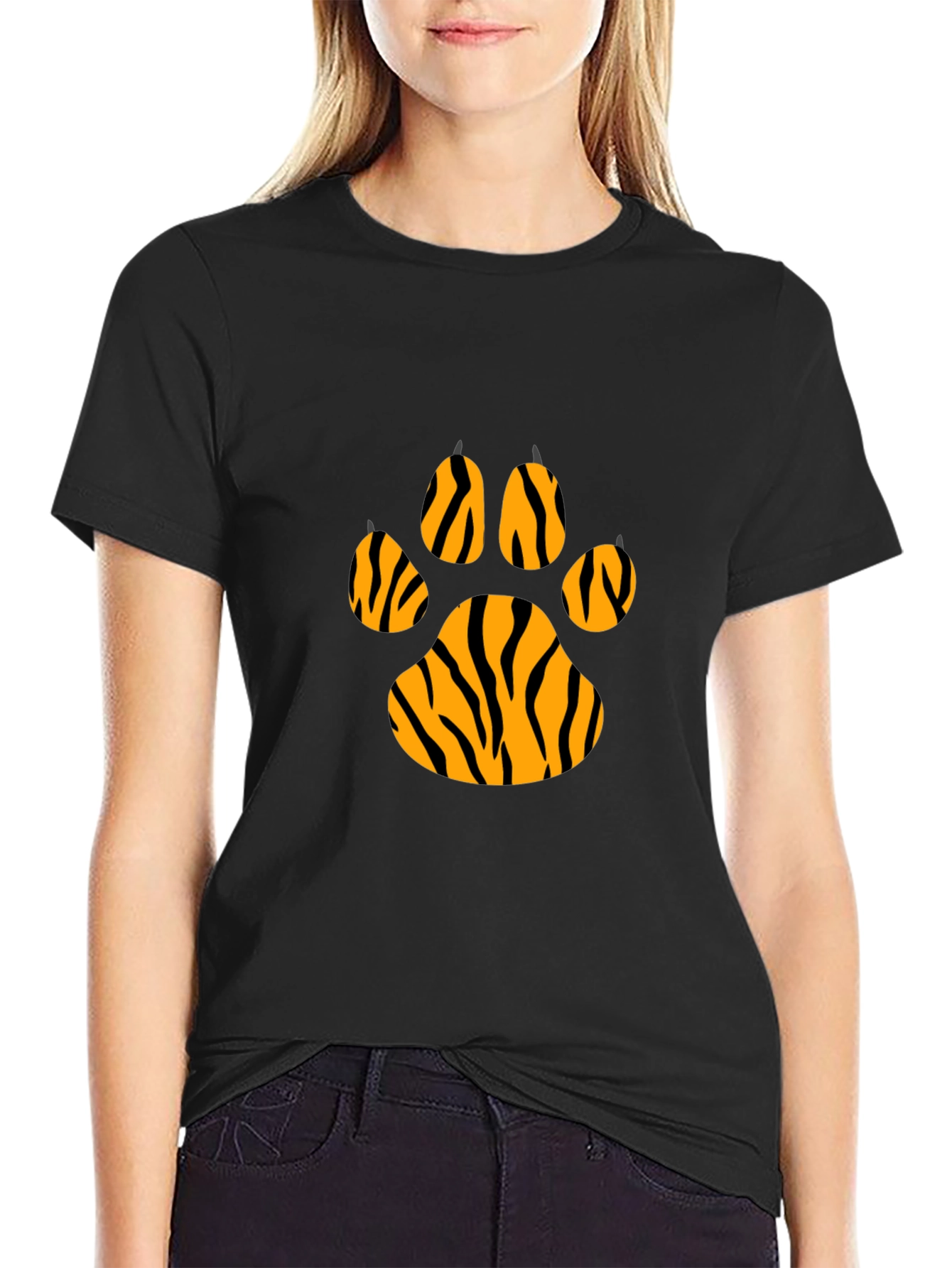 Tiger Paw Print T-Shirt - Cool Animal Graphic Tee