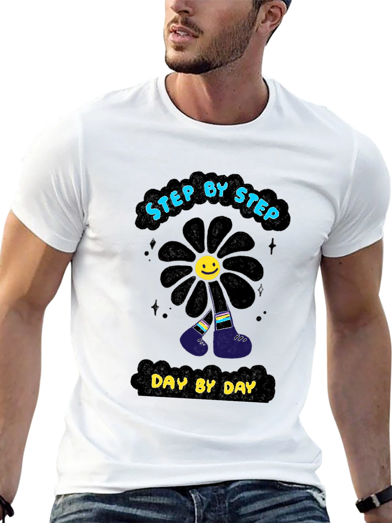 Step by Step Graphic T-Shirt