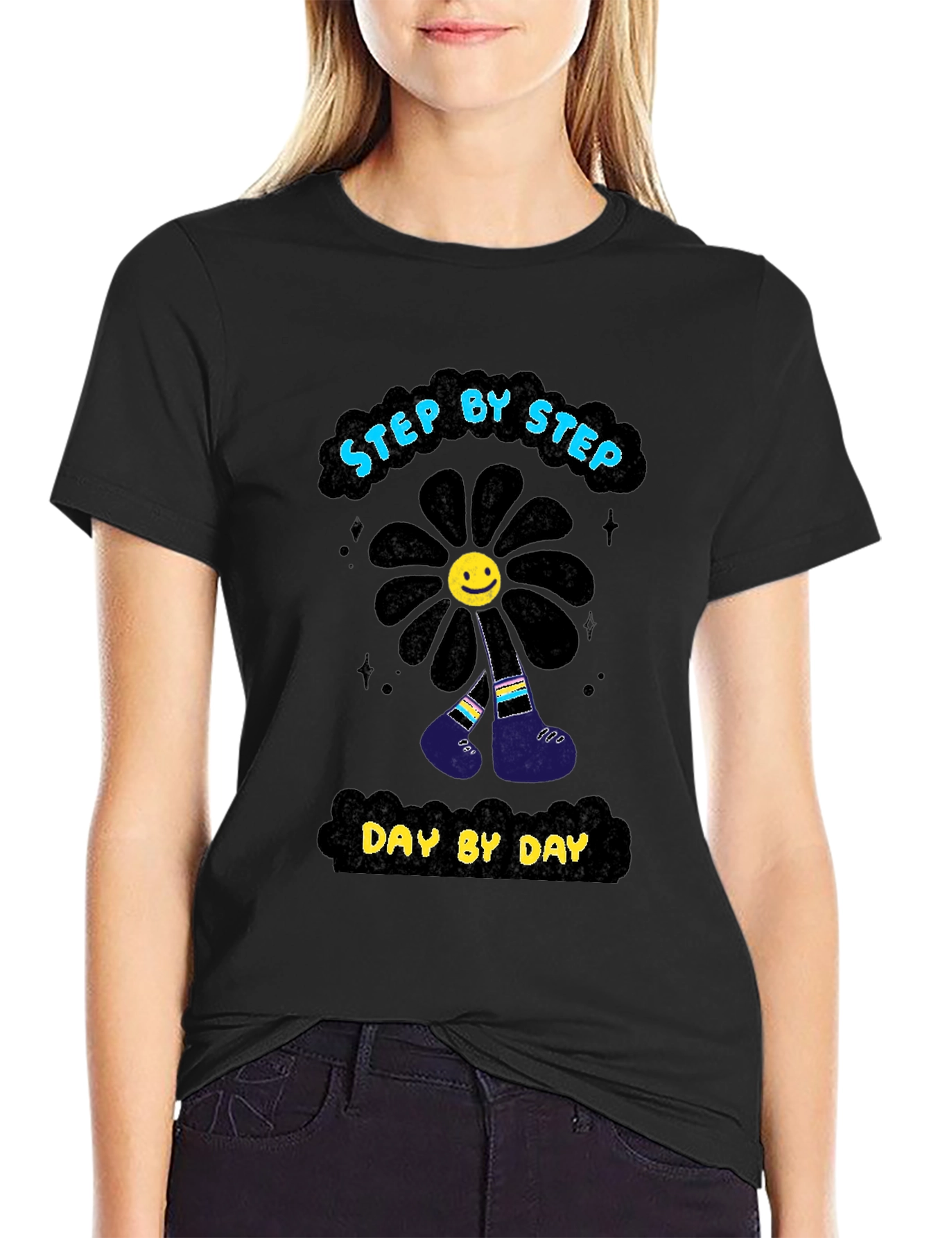 Step by Step Graphic T-Shirt