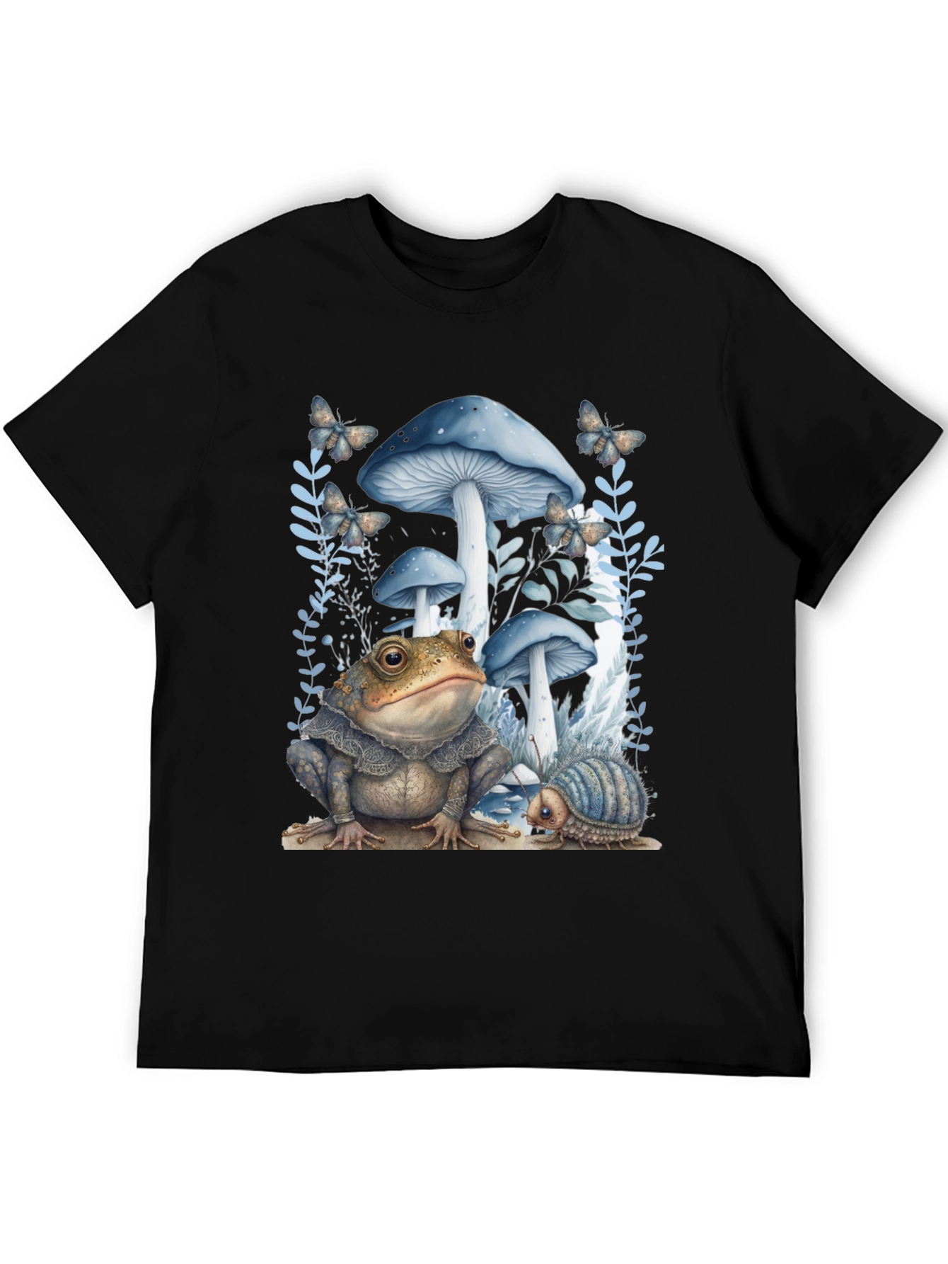 Frog and Mushroom T-Shirt - Whimsical Design