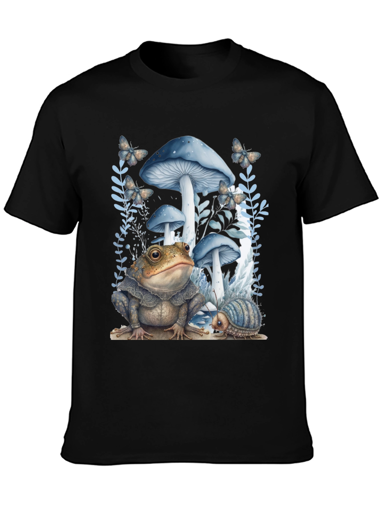 Frog and Mushroom T-Shirt - Whimsical Design