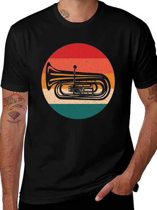 Vintage Tuba Sunset T-Shirt - Musical Instrument Tee