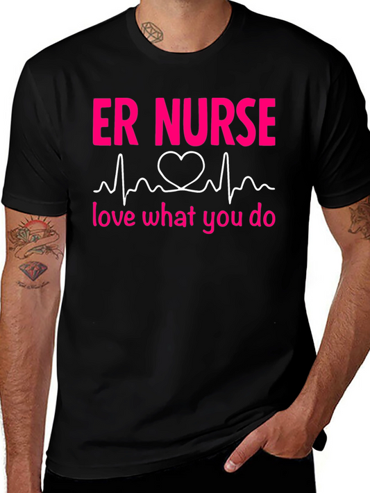 ER Nurse Heartbeat Graphic Tee - Love What You Do!