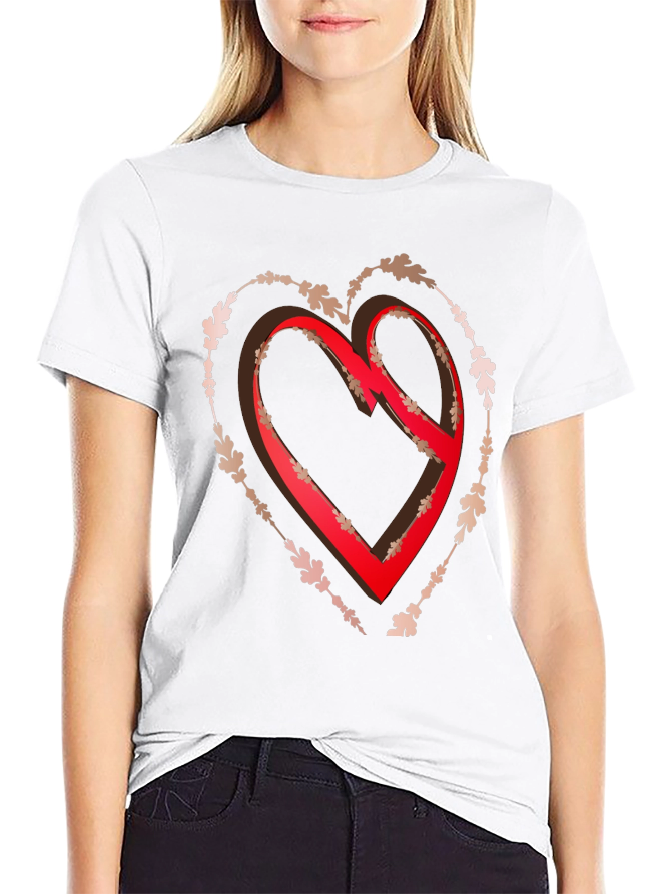 Heart Graphic Tee - Black