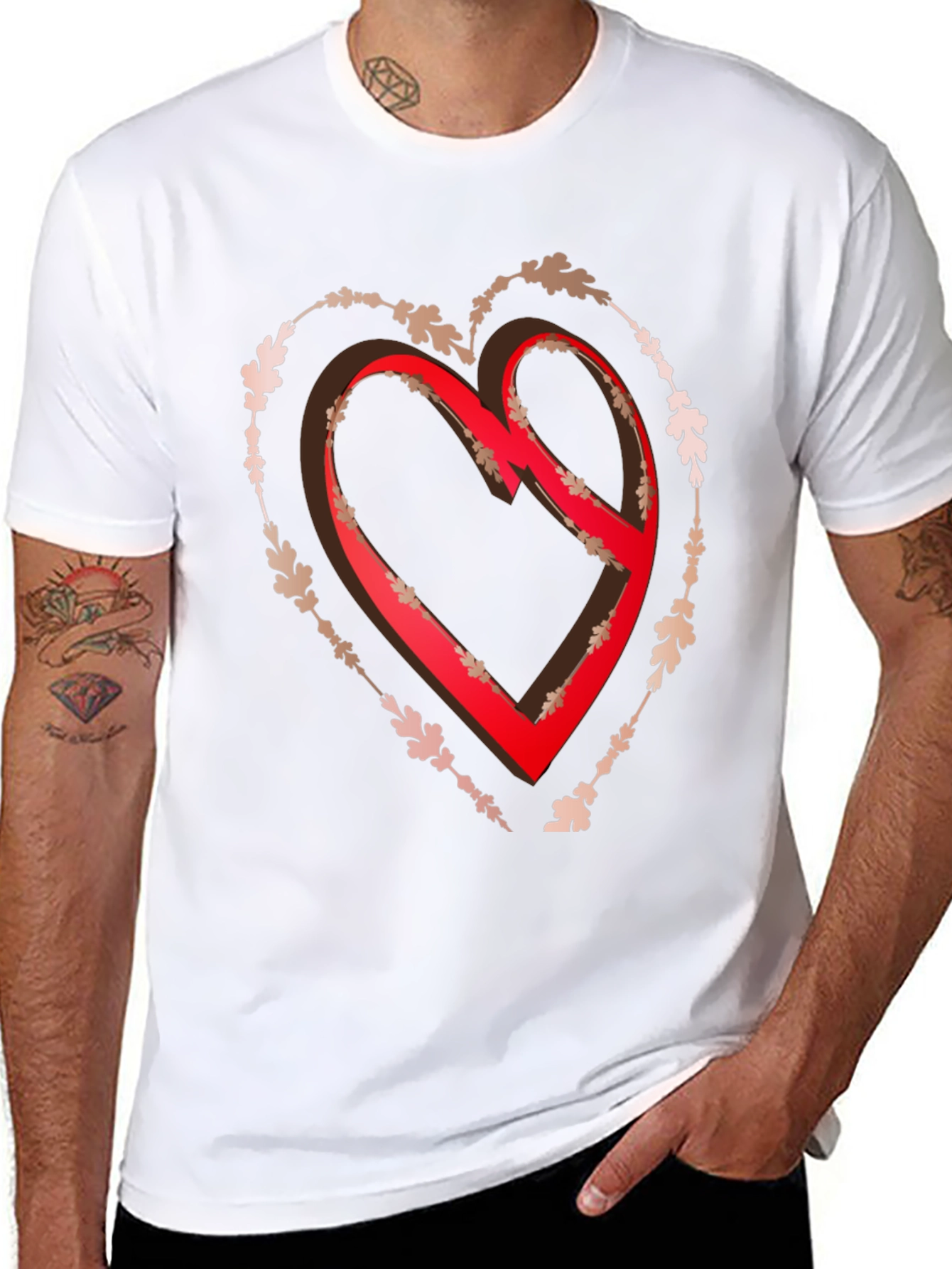 Heart Graphic Tee - Black