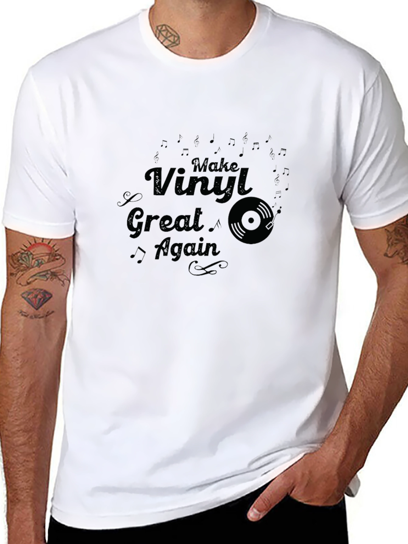 Make Vinyl Great Again Graphic Tee - Black